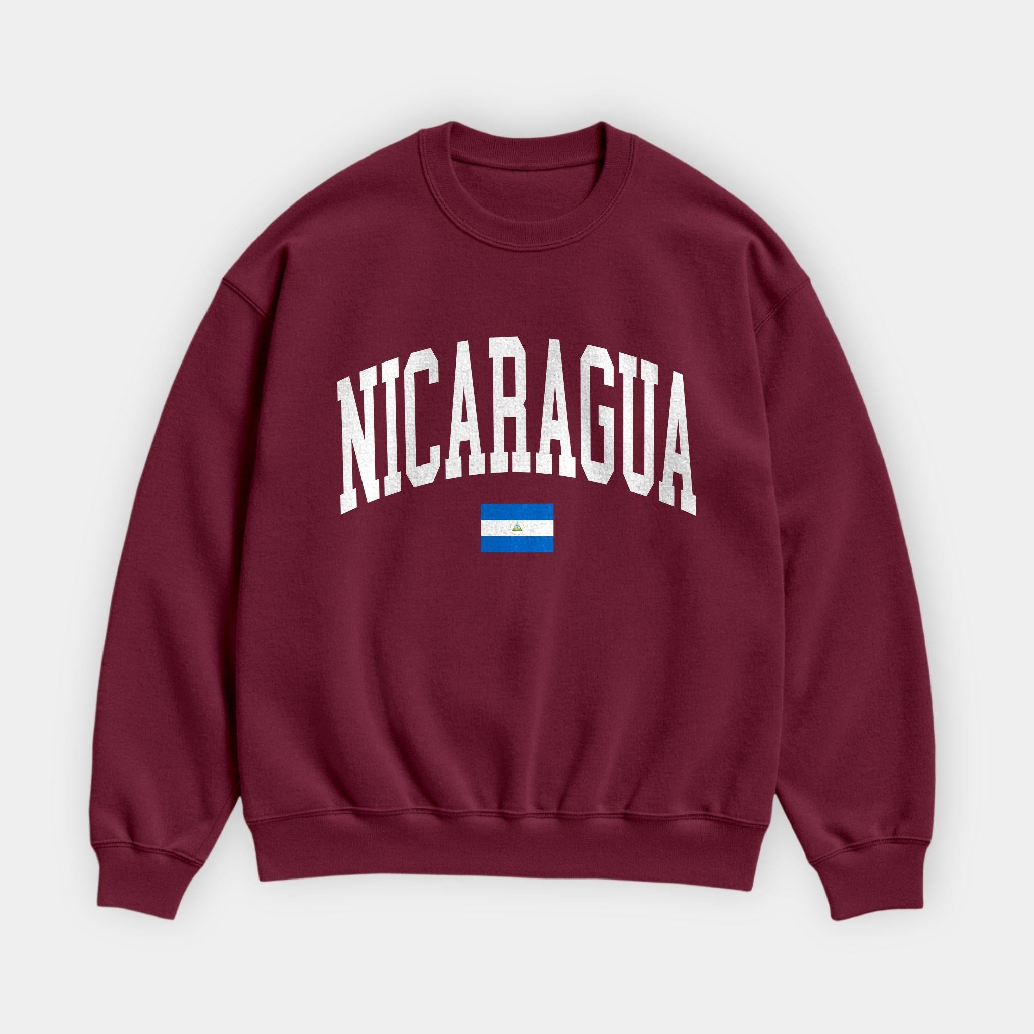 Nicaragua Collegiate Flag Sweatshirt