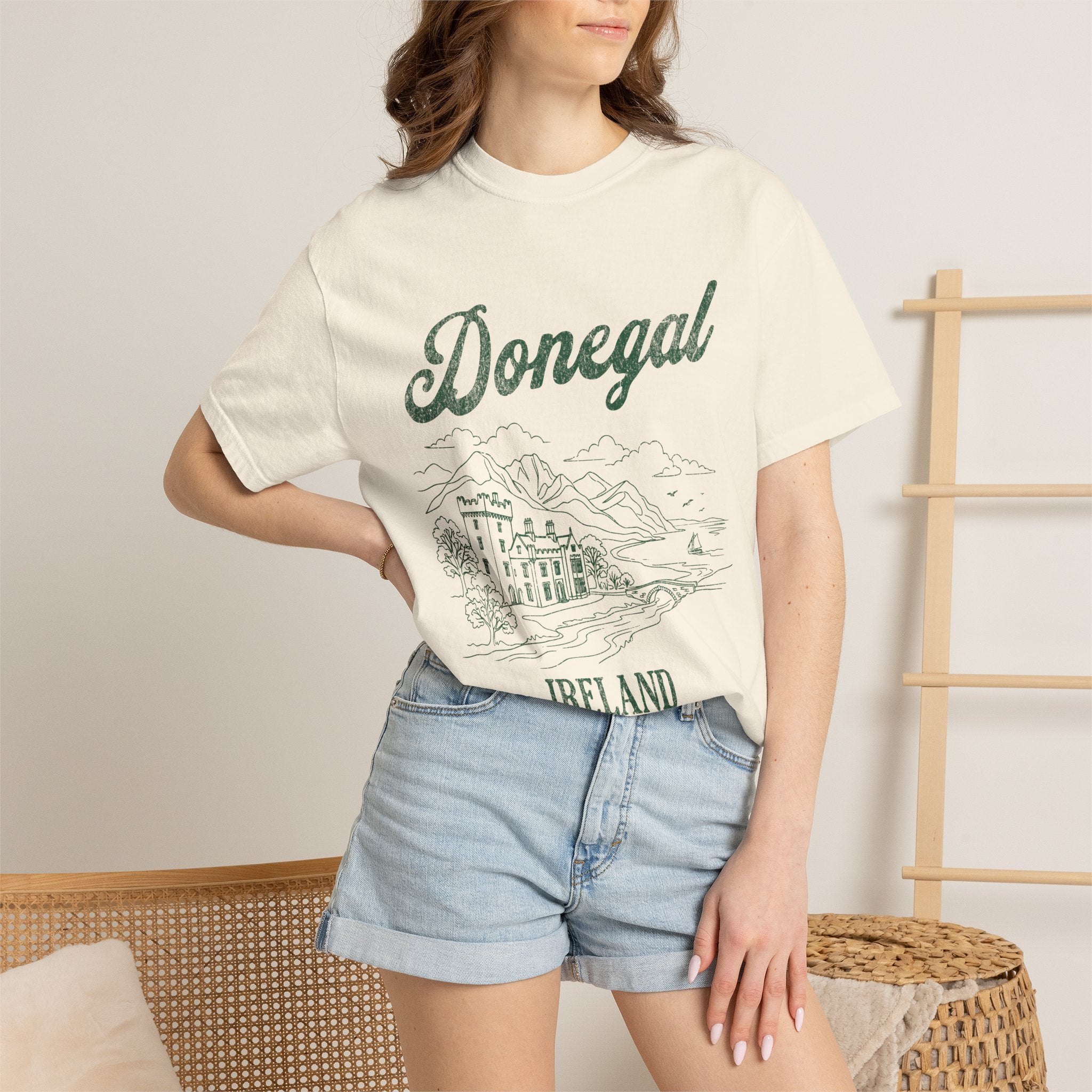 Donegal Ireland Castle Line Art T-Shirt