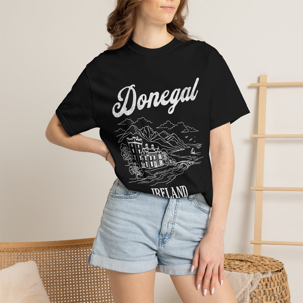 Donegal Ireland Castle Line Art T-Shirt