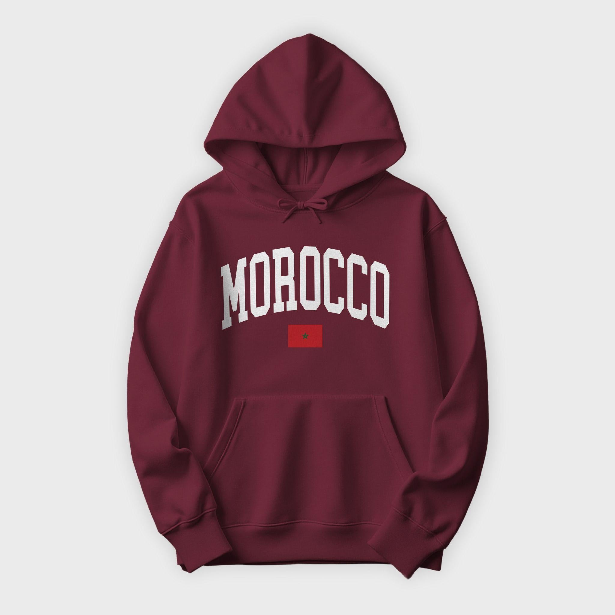 Morocco Collegiate Flag Hoodie