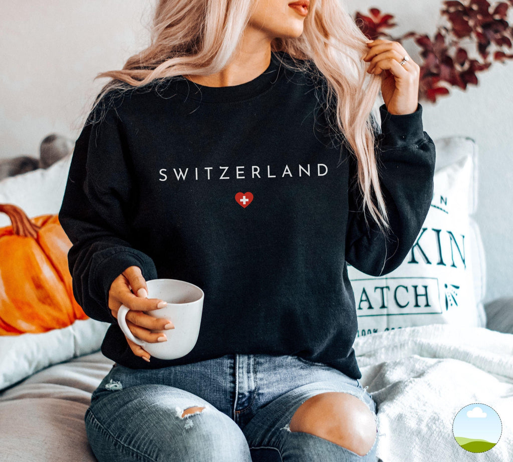 Switzerland Minimal Flag Sweatshirt