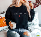 Switzerland Minimal Flag Sweatshirt