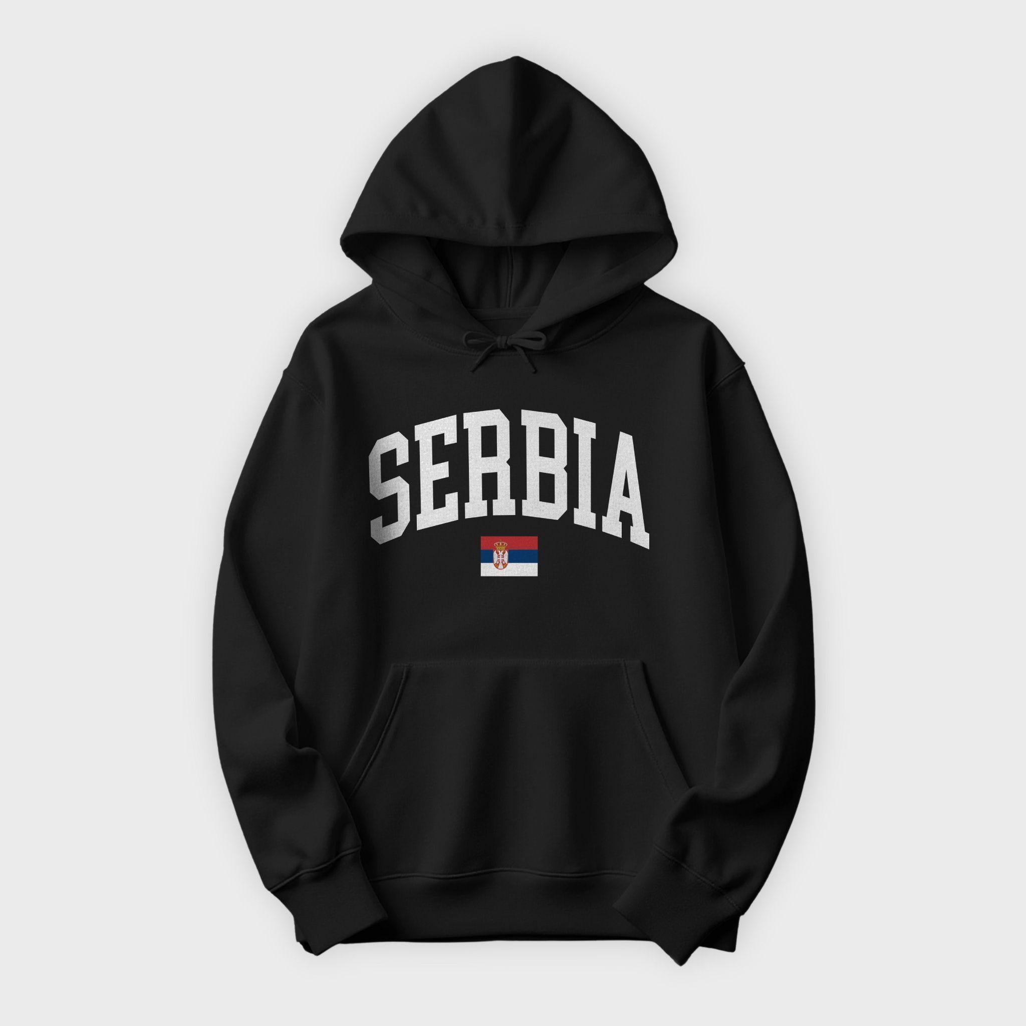Serbia Collegiate Flag Hoodie