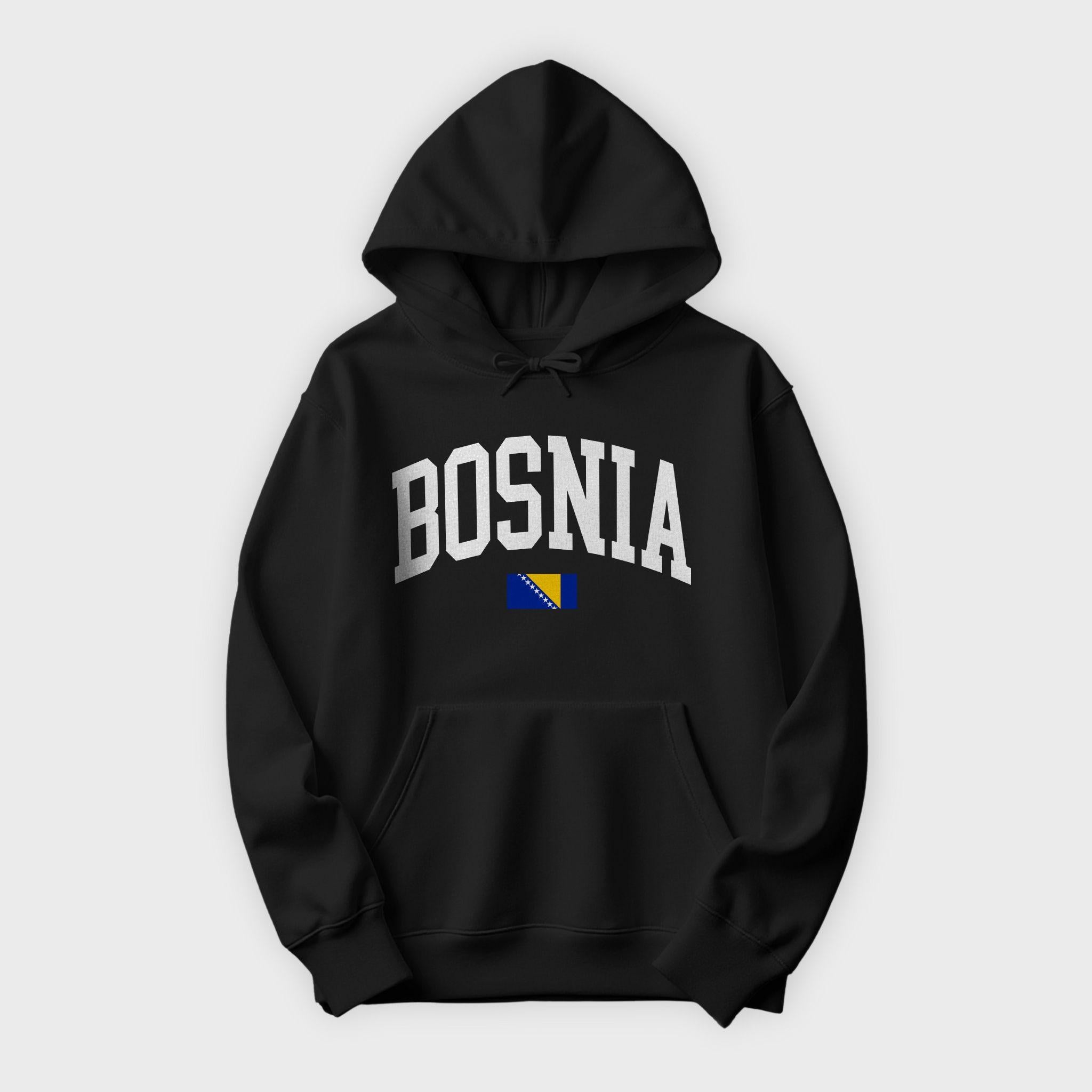 Bosnia Collegiate Flag Hoodie