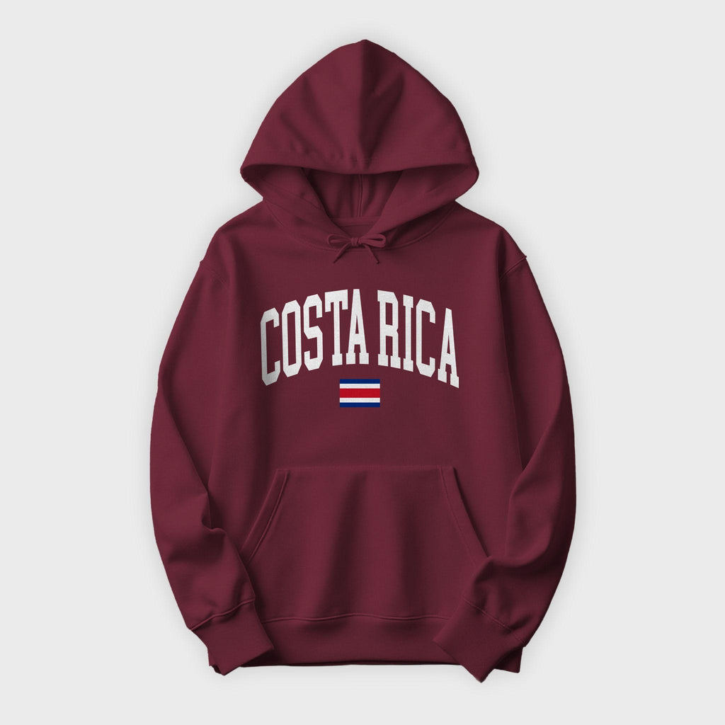 Costa Rica Collegiate Flag Hoodie