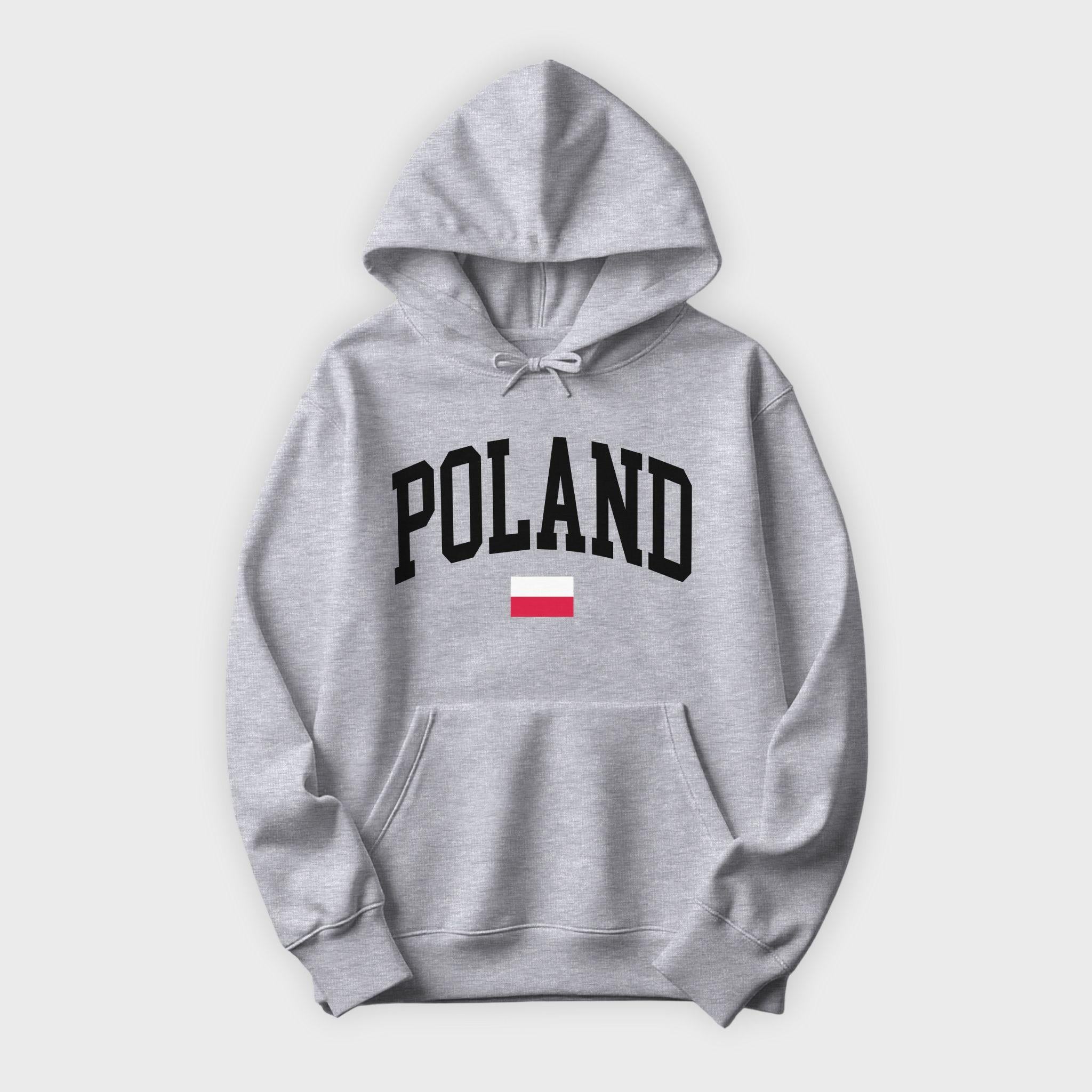 Poland Collegiate Flag Hoodie