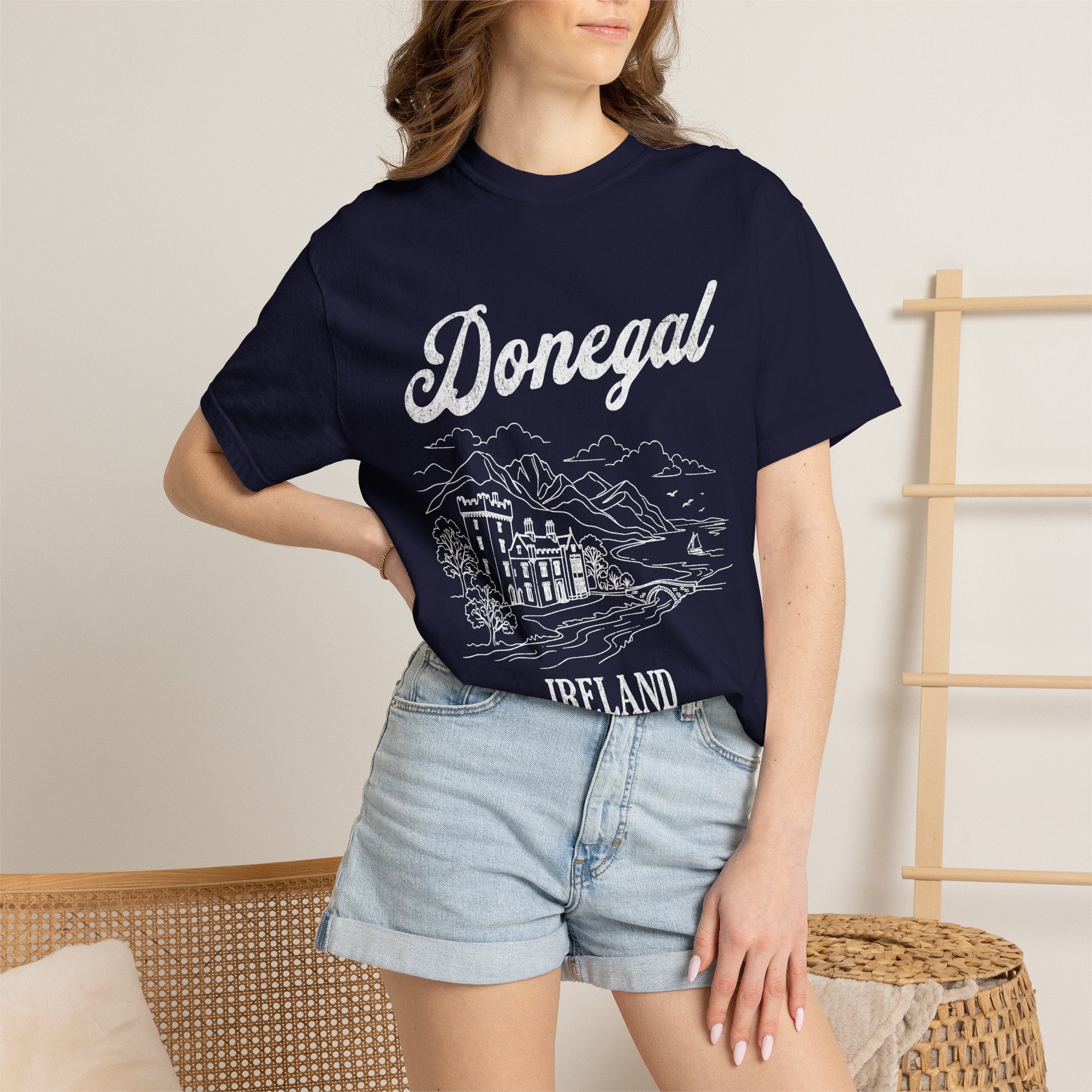 Donegal Ireland Castle Line Art T-Shirt