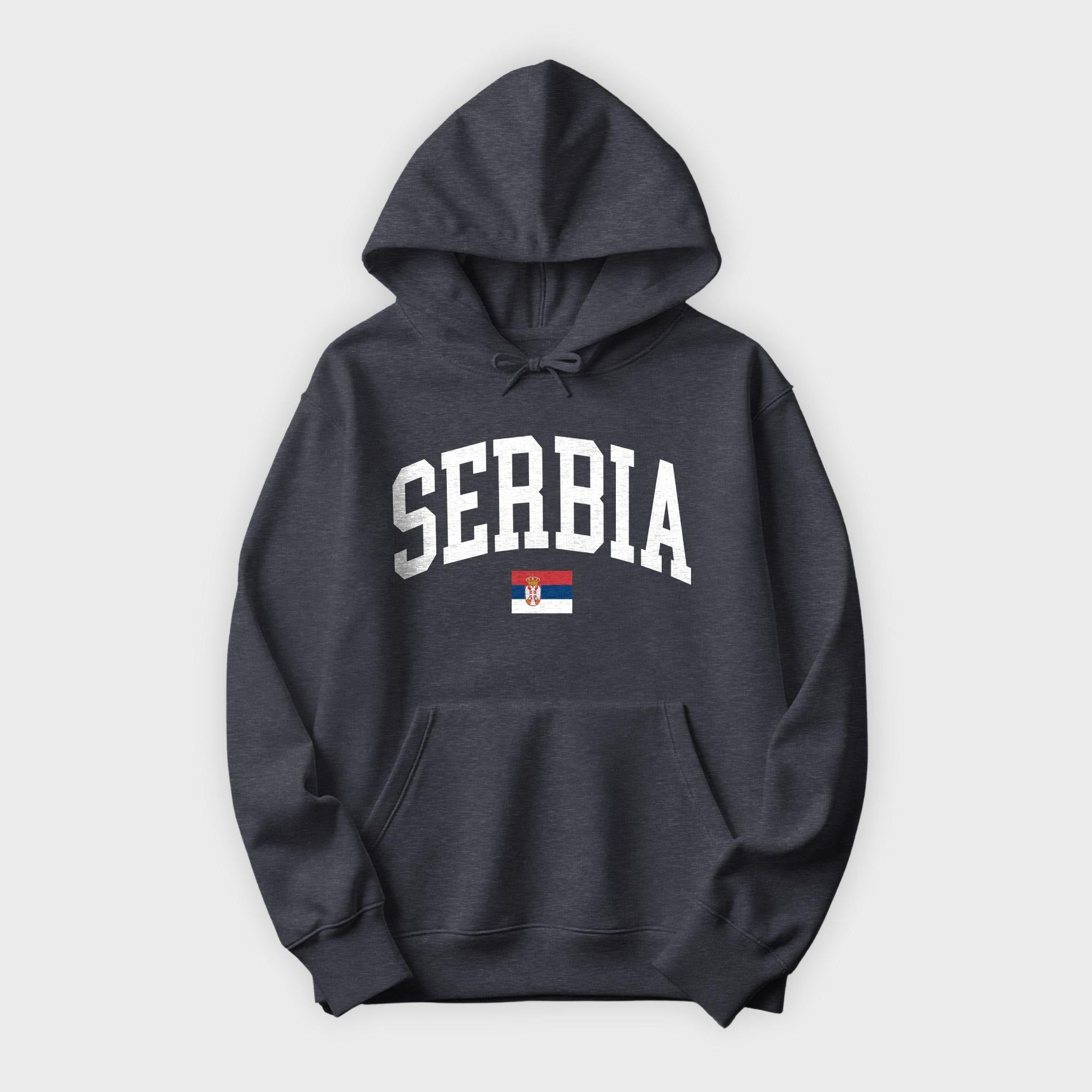 Serbia Collegiate Flag Hoodie