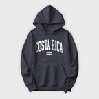 Costa Rica Collegiate Flag Hoodie