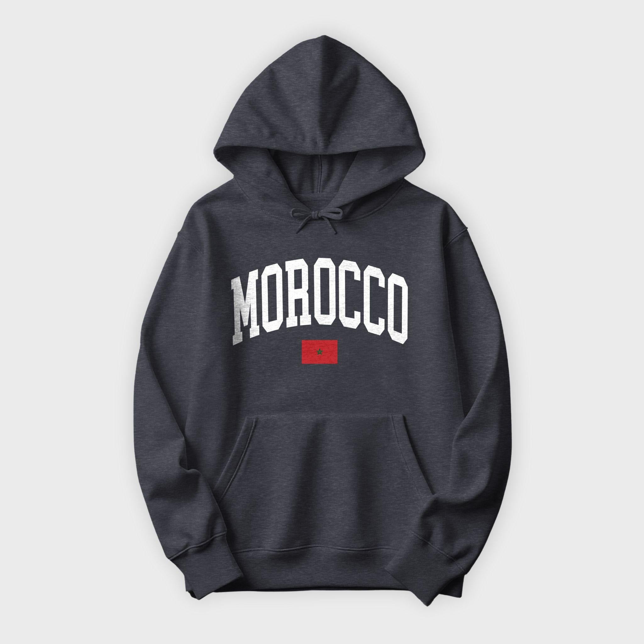 Morocco Collegiate Flag Hoodie