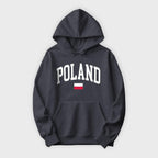 Poland Collegiate Flag Hoodie