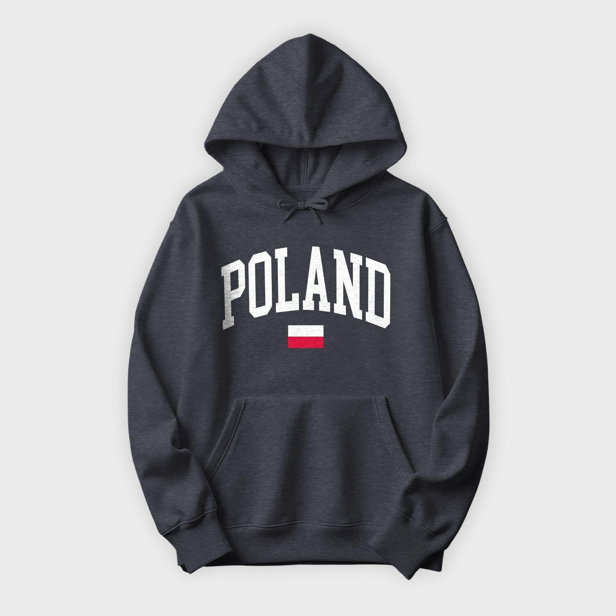 Poland Collegiate Flag Hoodie