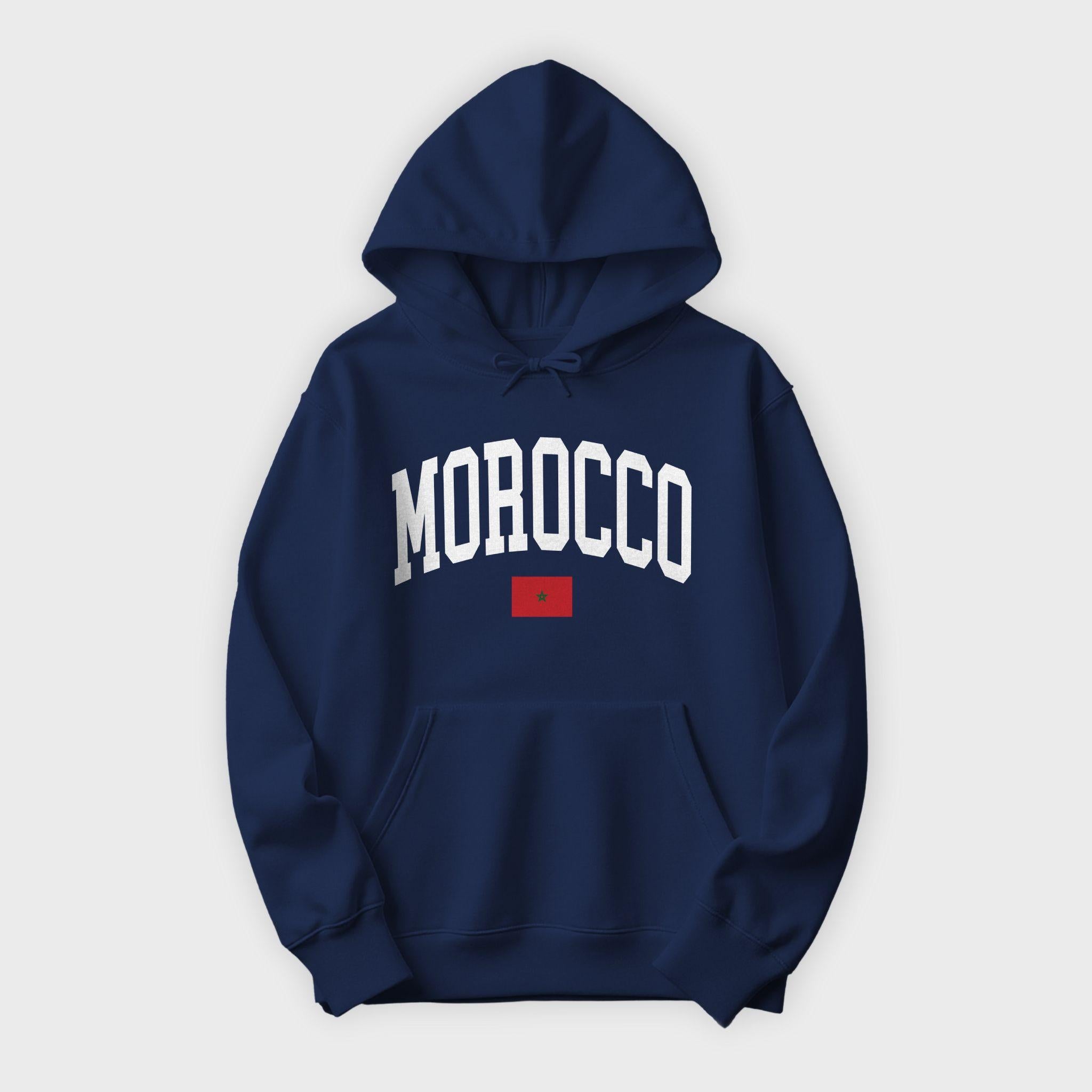 Morocco Collegiate Flag Hoodie