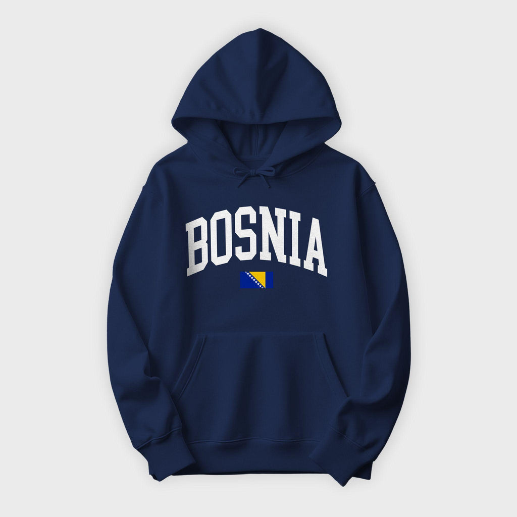 Bosnia Collegiate Flag Hoodie