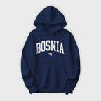 Bosnia Collegiate Flag Hoodie