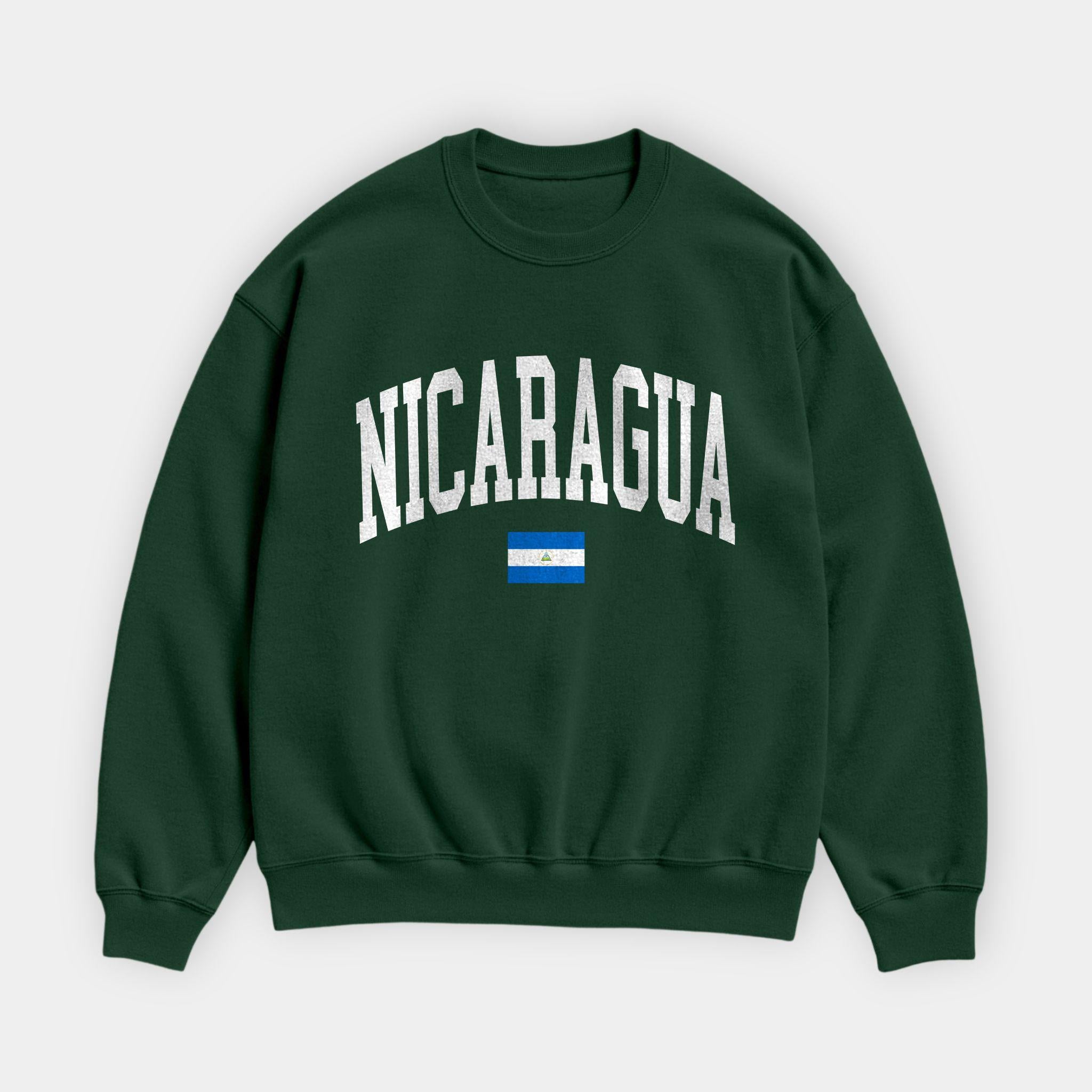 Nicaragua Collegiate Flag Sweatshirt