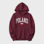 Poland Collegiate Flag Hoodie