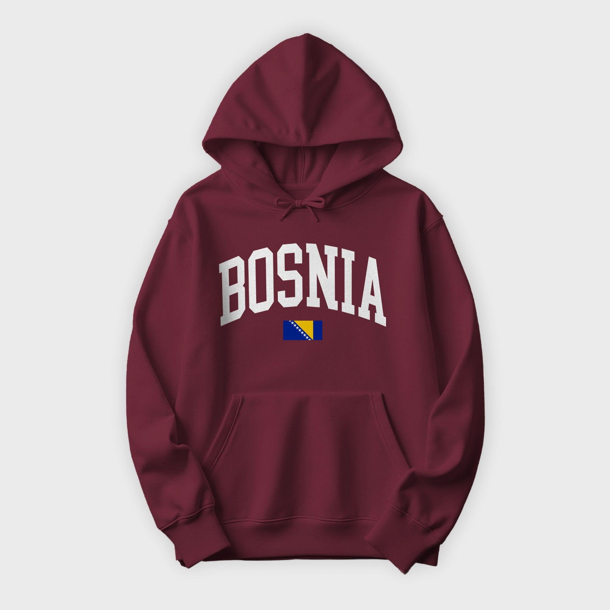 Bosnia Collegiate Flag Hoodie