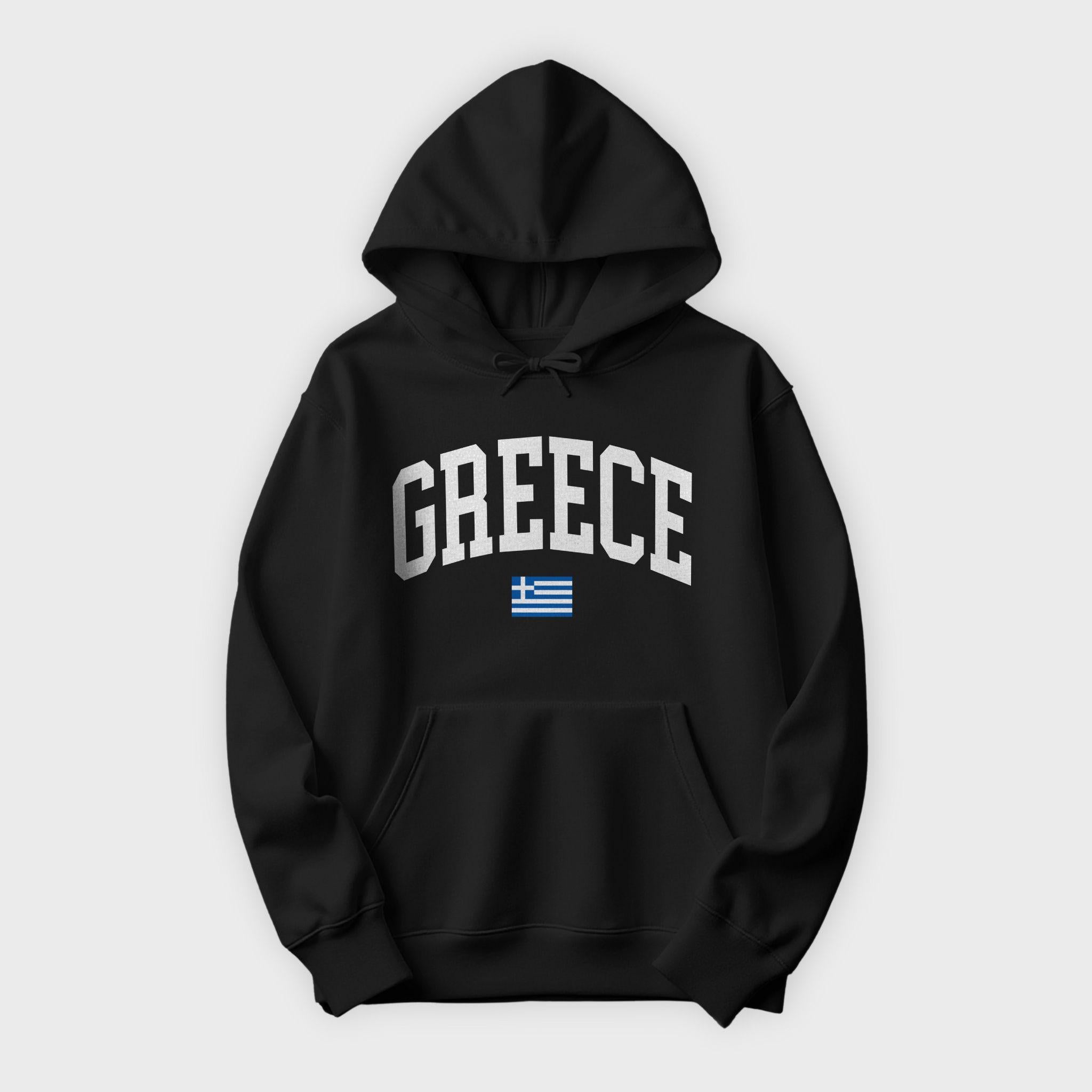 Greece Collegiate Flag Hoodie