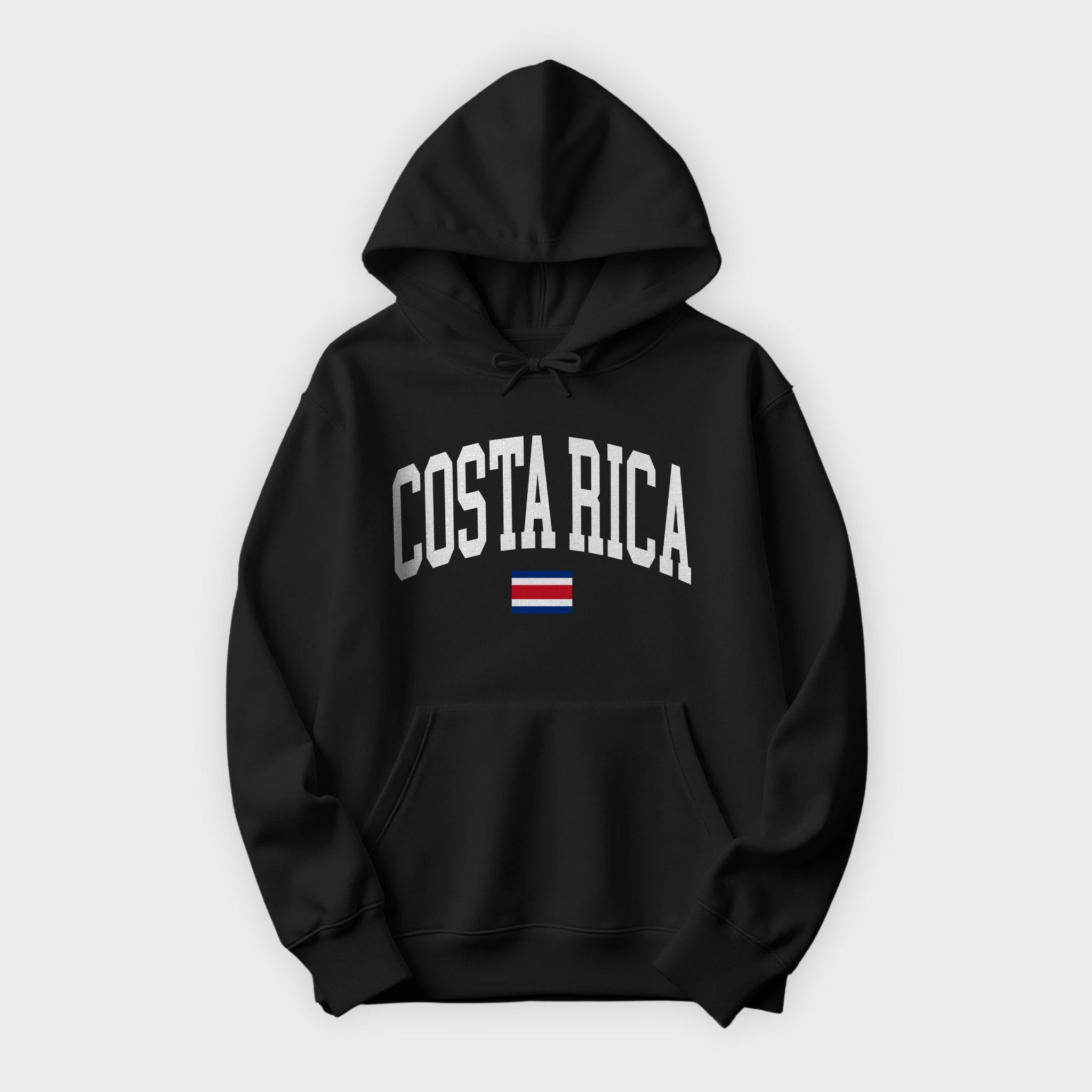 Costa Rica Collegiate Flag Hoodie