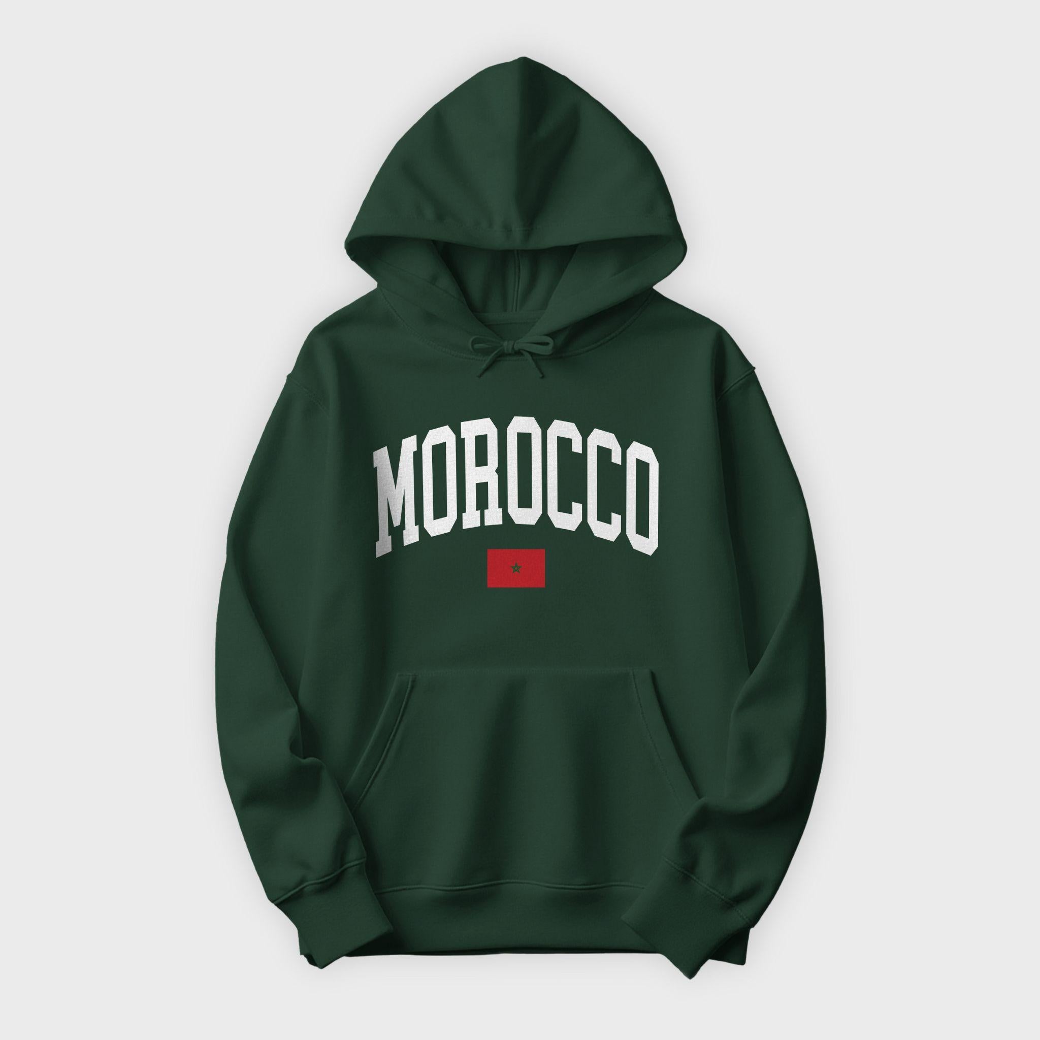 Morocco Collegiate Flag Hoodie