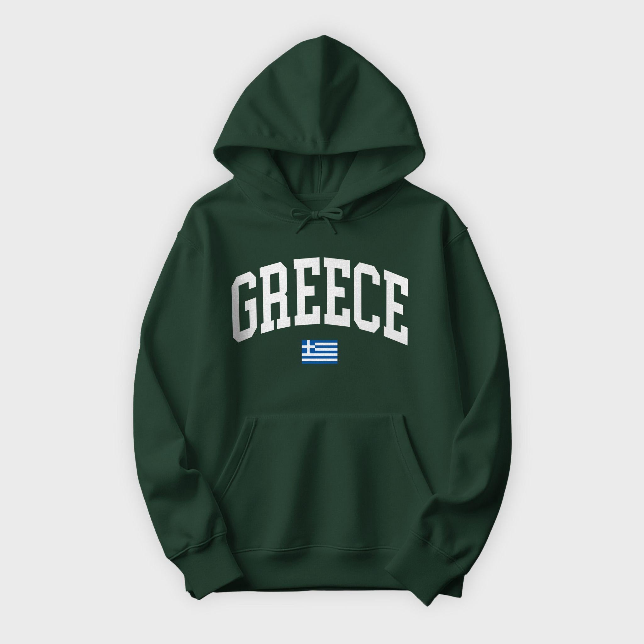 Greece Collegiate Flag Hoodie