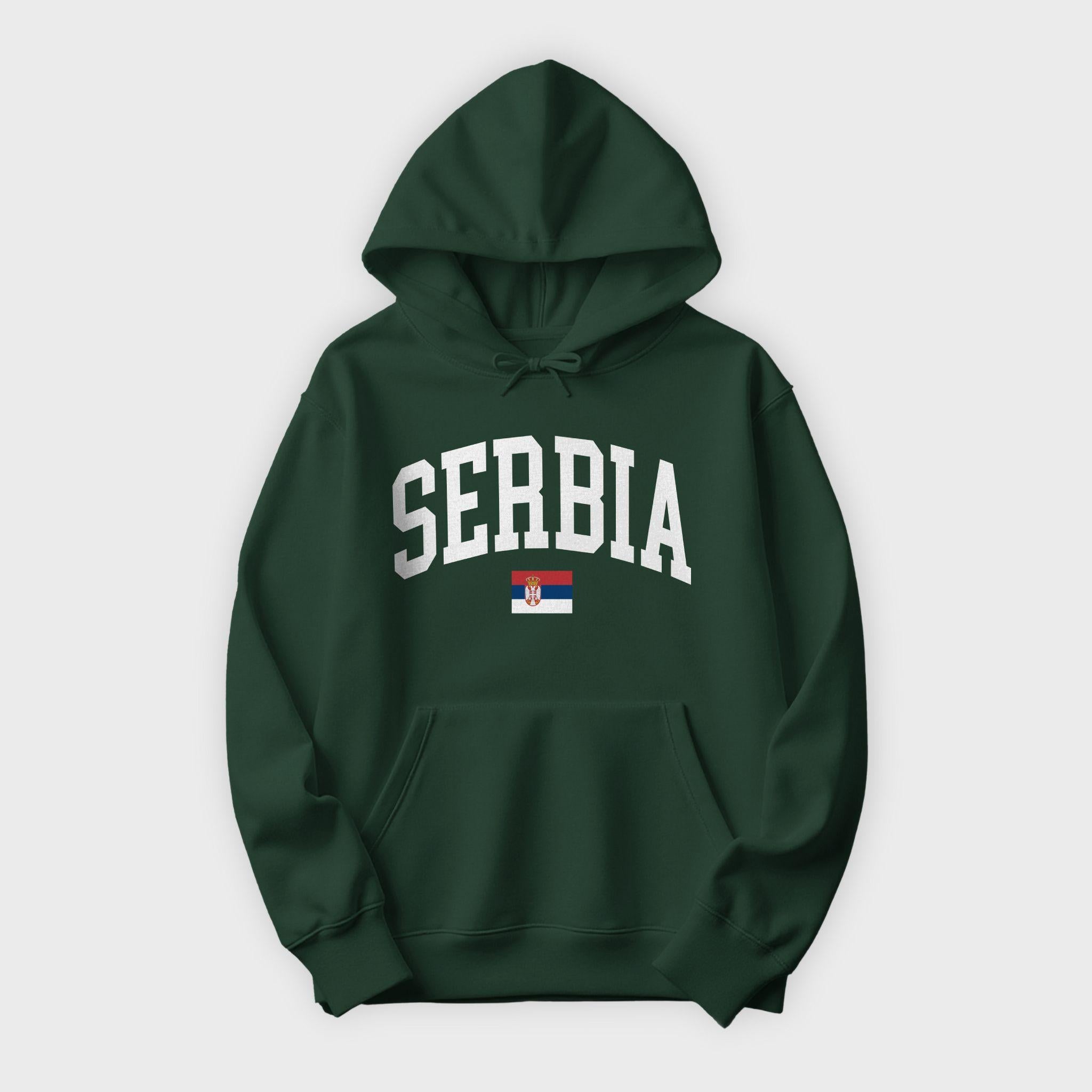 Serbia Collegiate Flag Hoodie