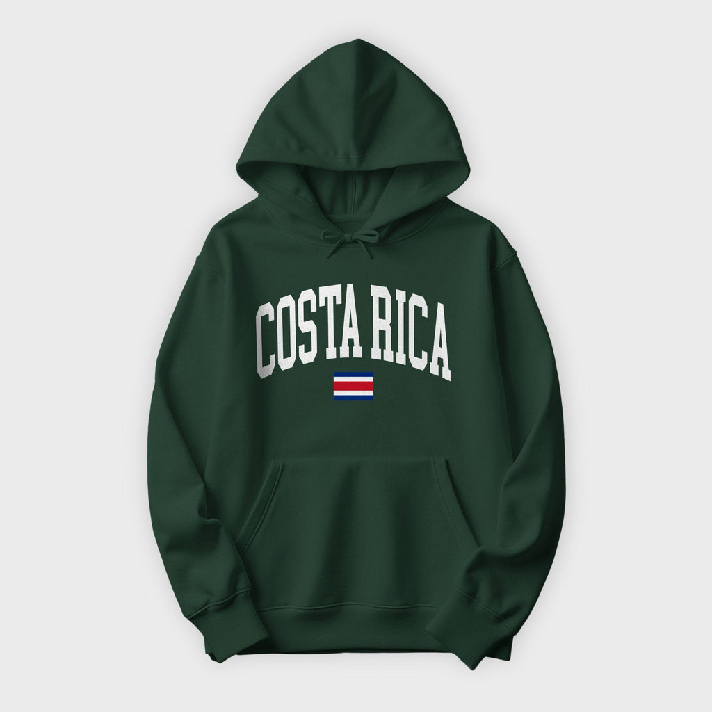 Costa Rica Collegiate Flag Hoodie