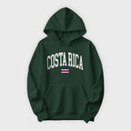 Costa Rica Collegiate Flag Hoodie