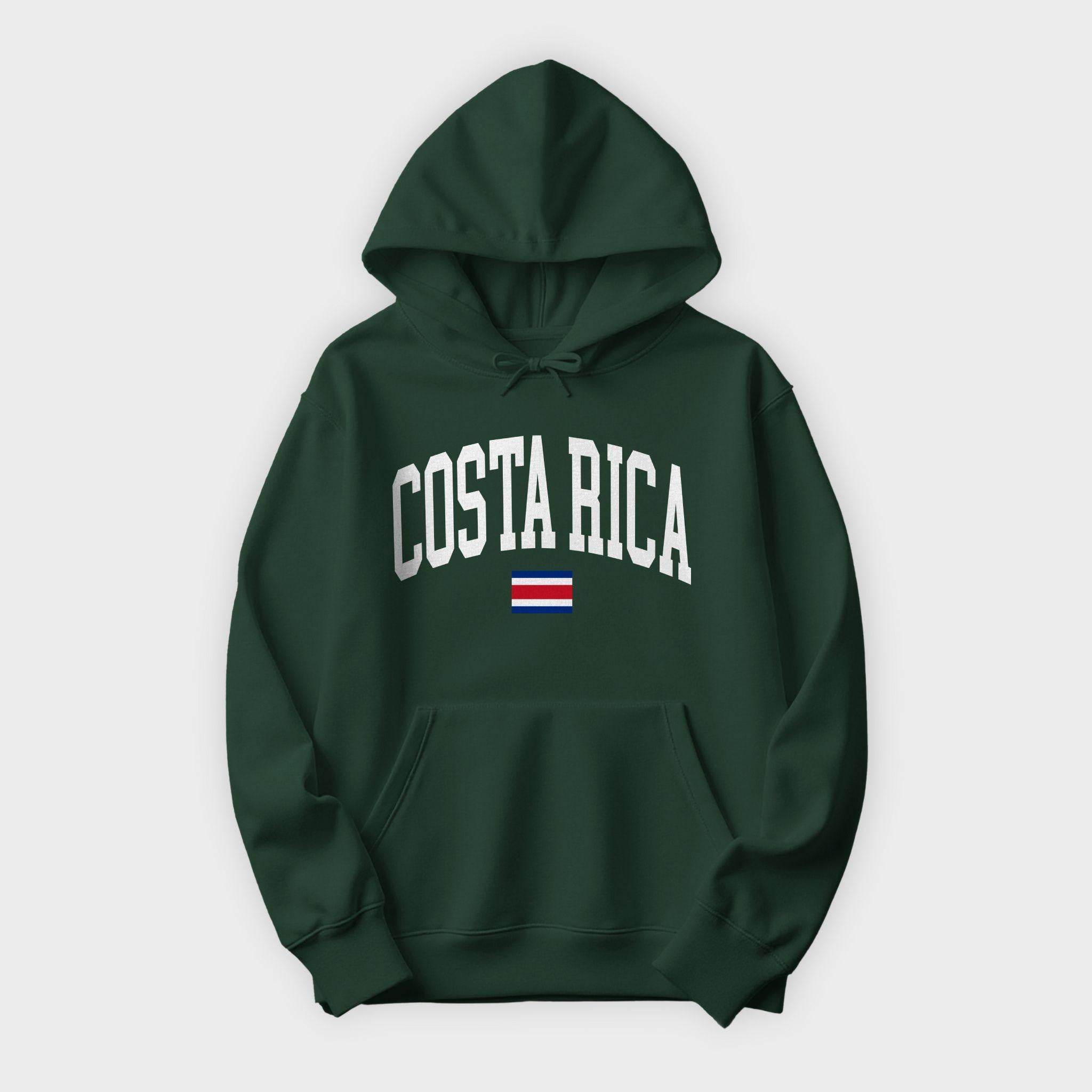 Costa Rica Collegiate Flag Hoodie
