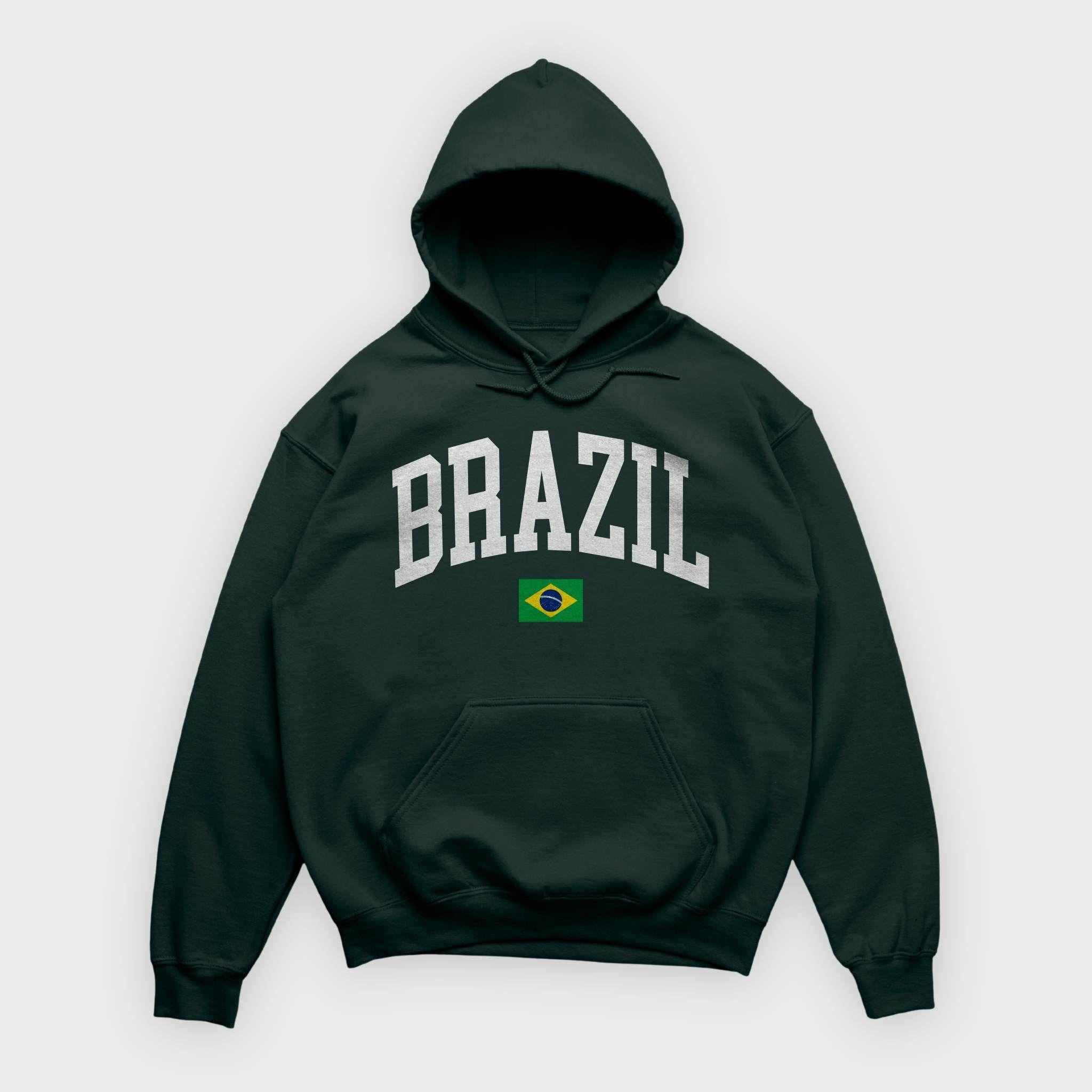Brazil Collegiate Flag Hoodie