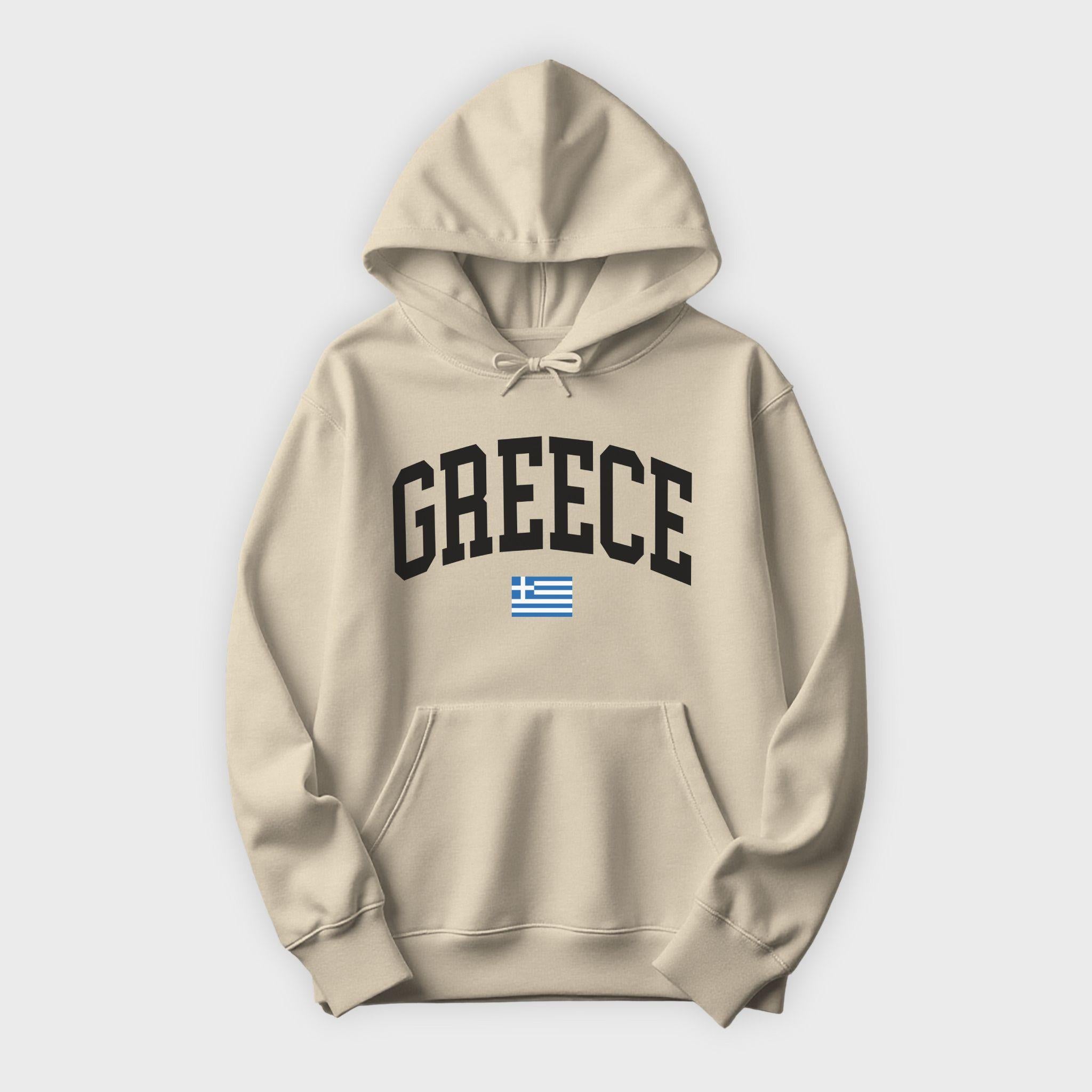Greece Collegiate Flag Hoodie
