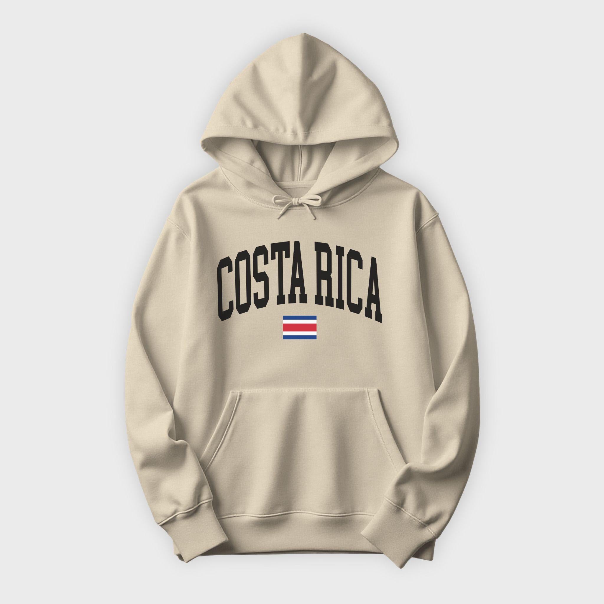 Costa Rica Collegiate Flag Hoodie
