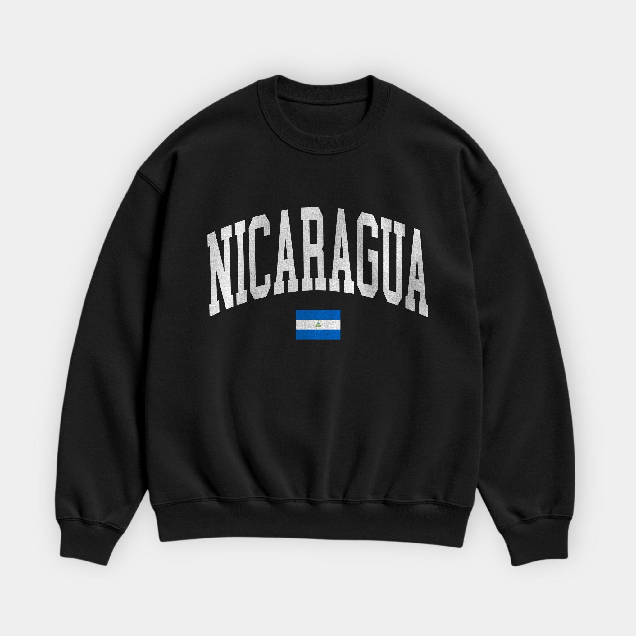 Nicaragua Collegiate Flag Sweatshirt