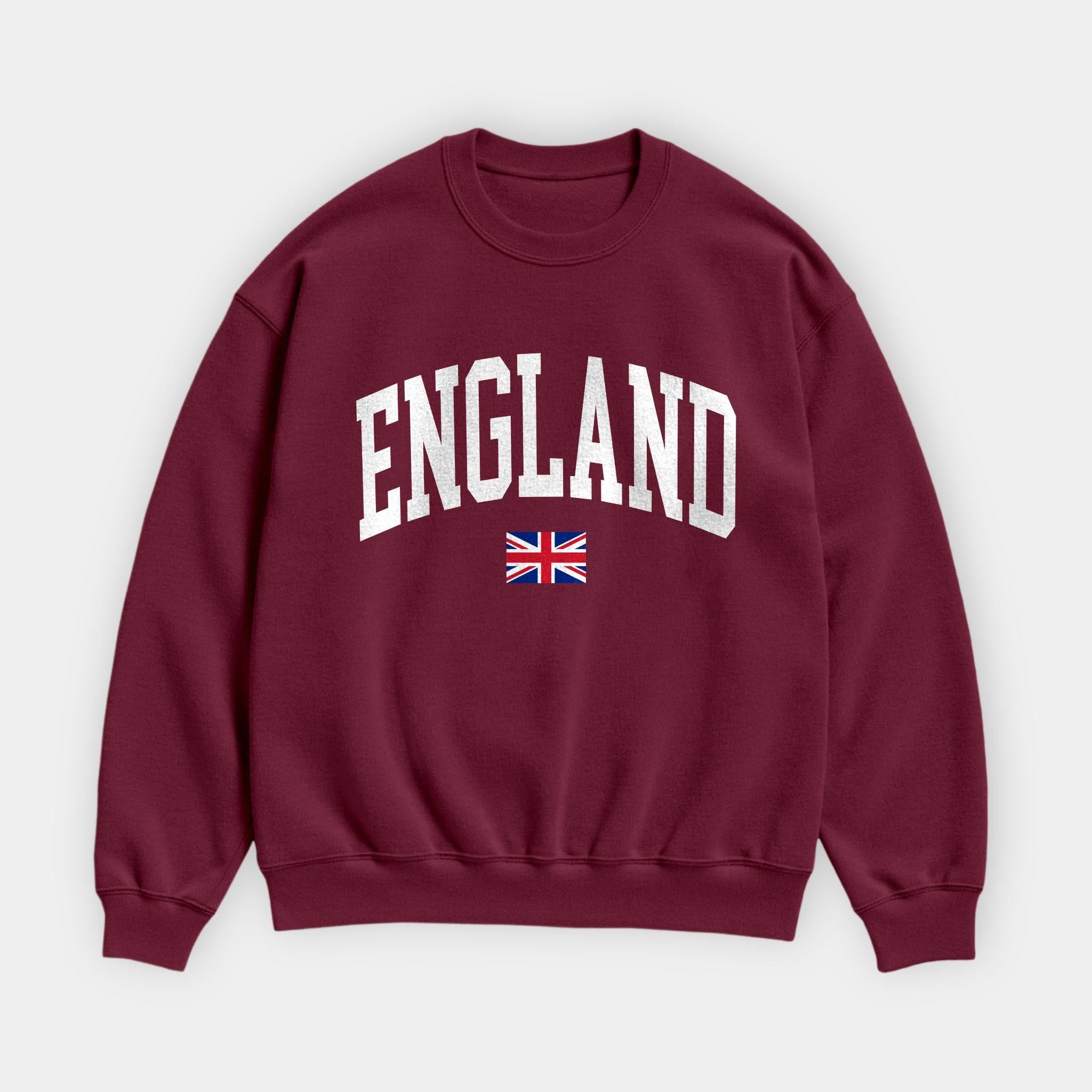 England Collegiate Flag Sweatshirt