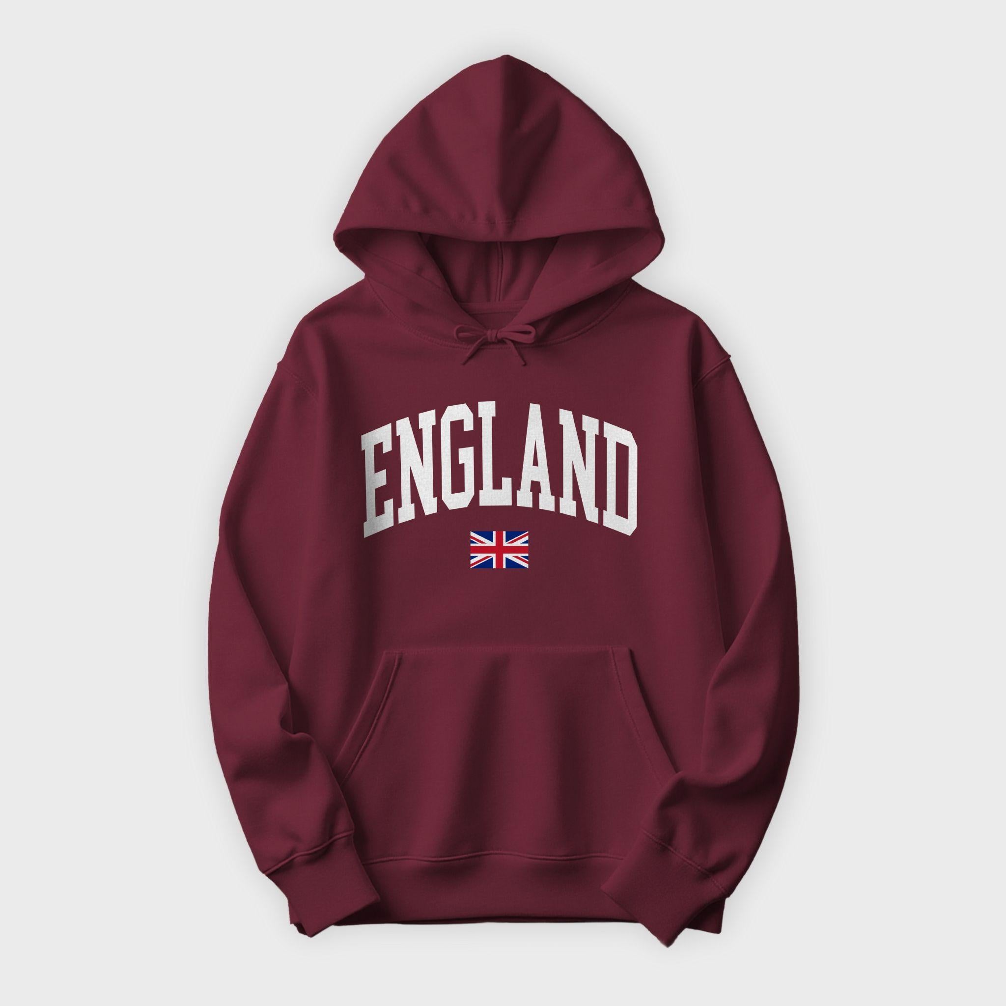 England Collegiate Flag Hoodie