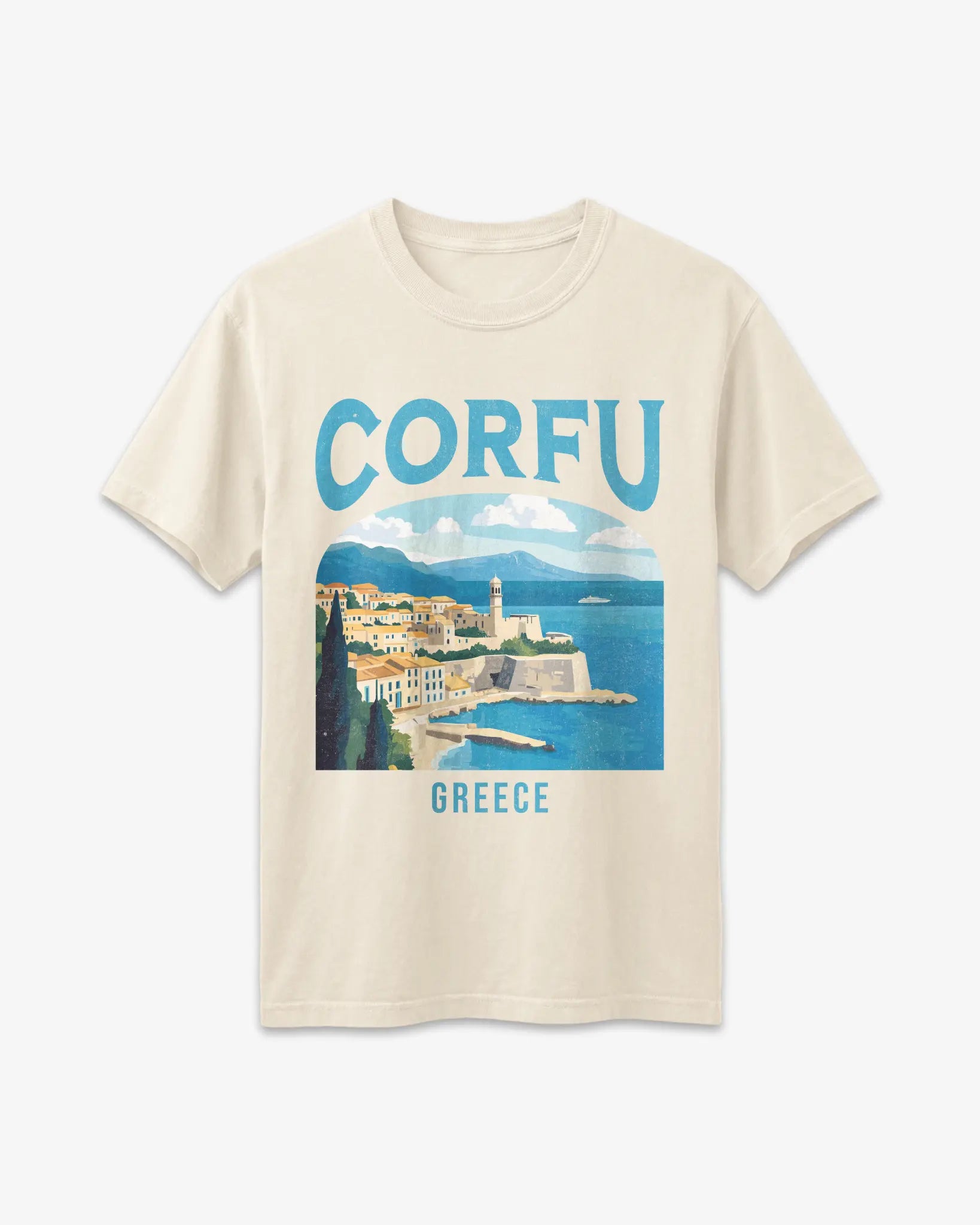 Corfu Greece Vintage Travel Poster T-Shirt