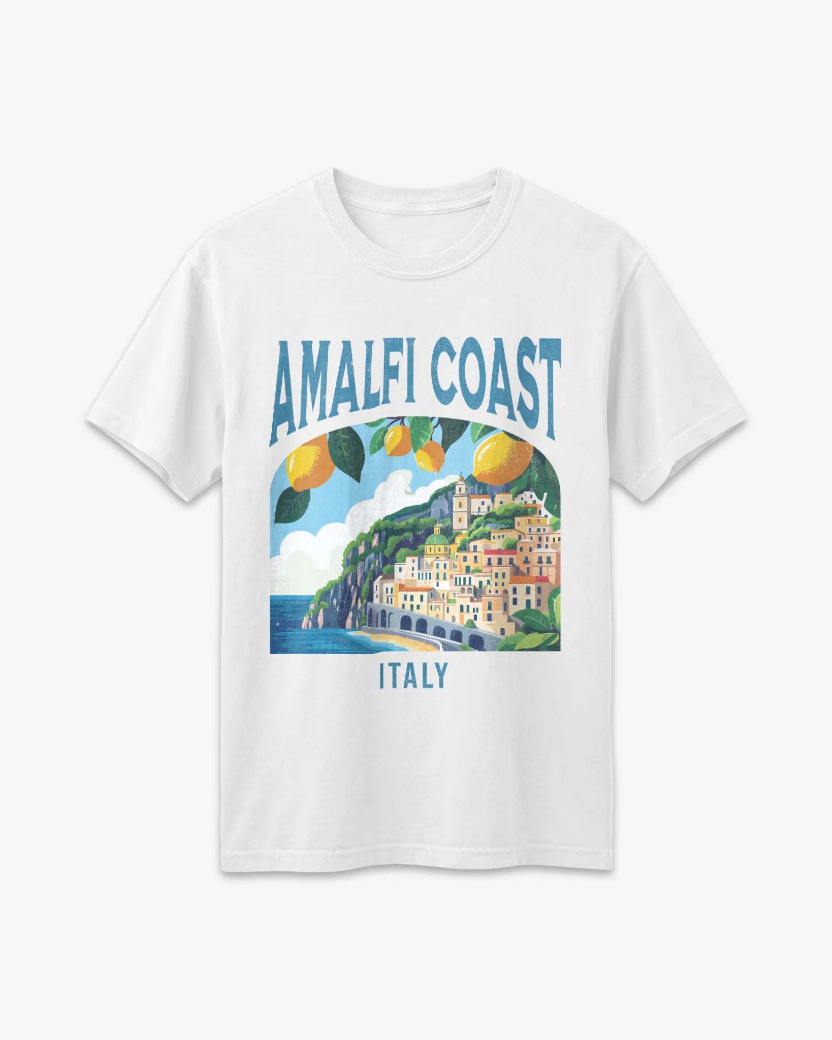 Amalfi Coast Italy Vintage Travel Poster T-Shirt