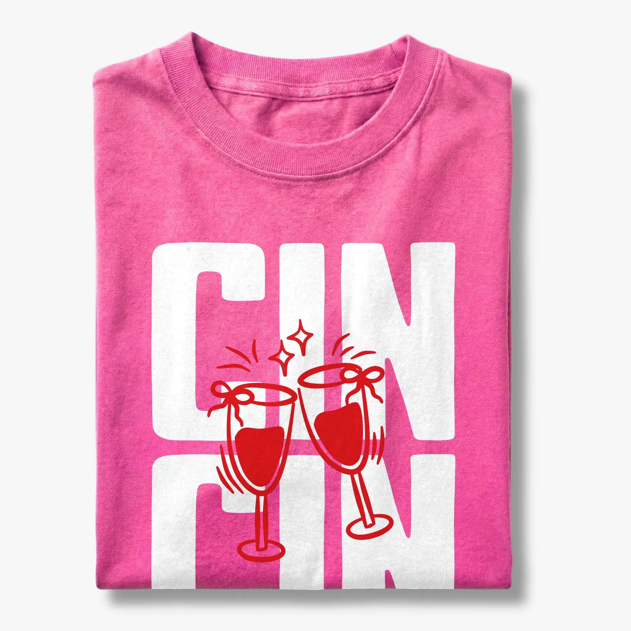 Cin Cin Italian Cheers Wine Graphic T-Shirt