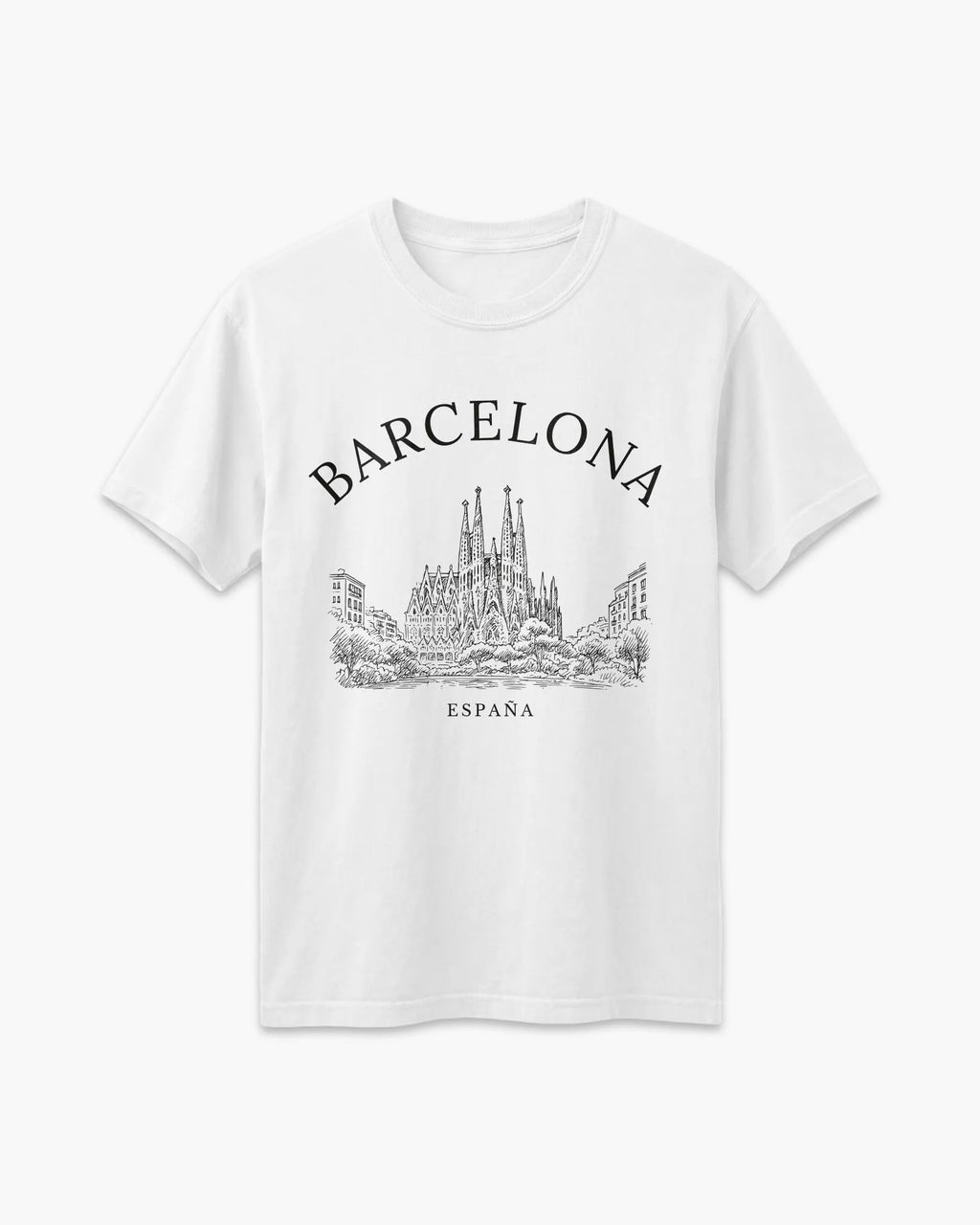 Barcelona Vintage Sketch T-Shirt