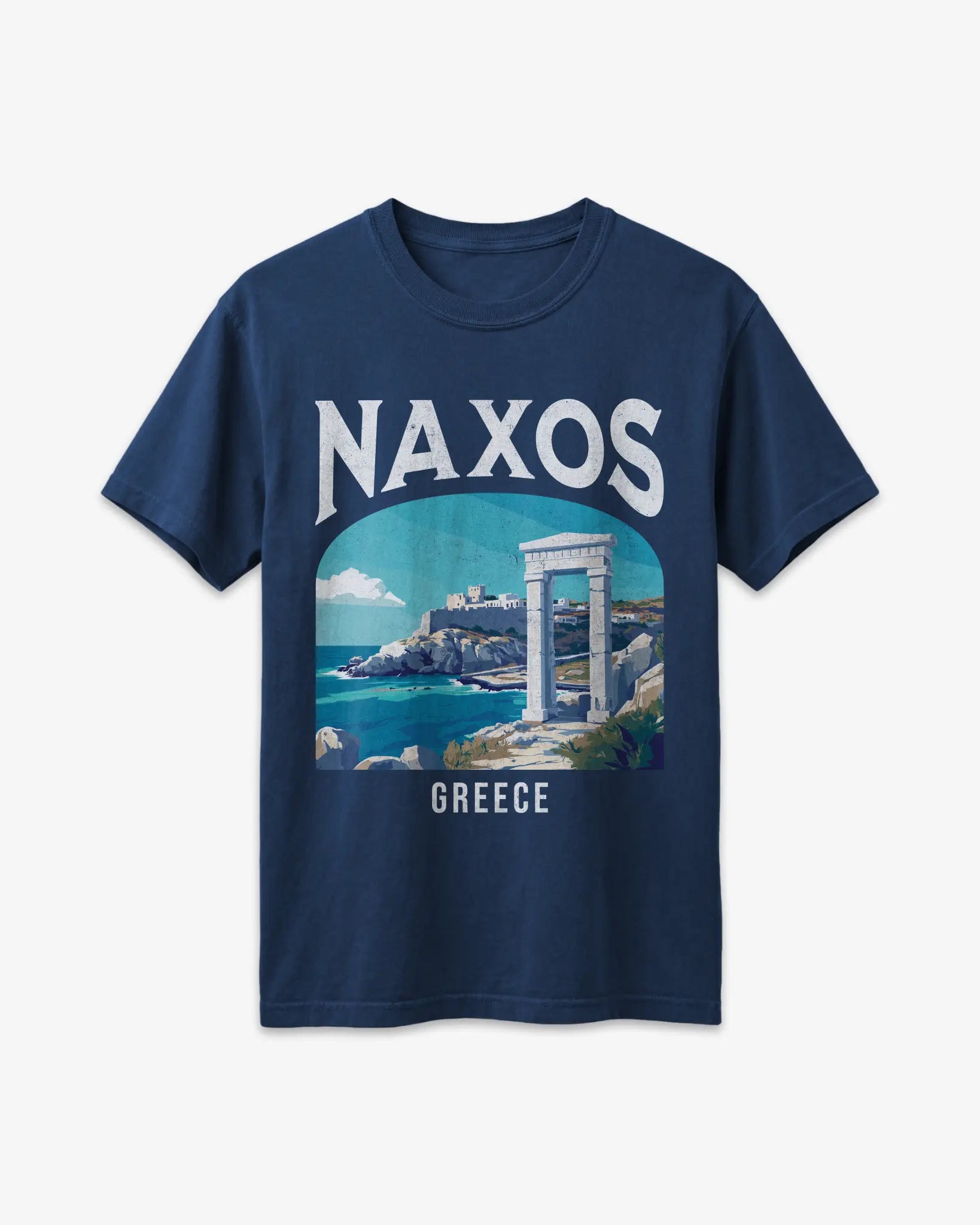 Naxos Greece Vintage Travel Poster T-Shirt