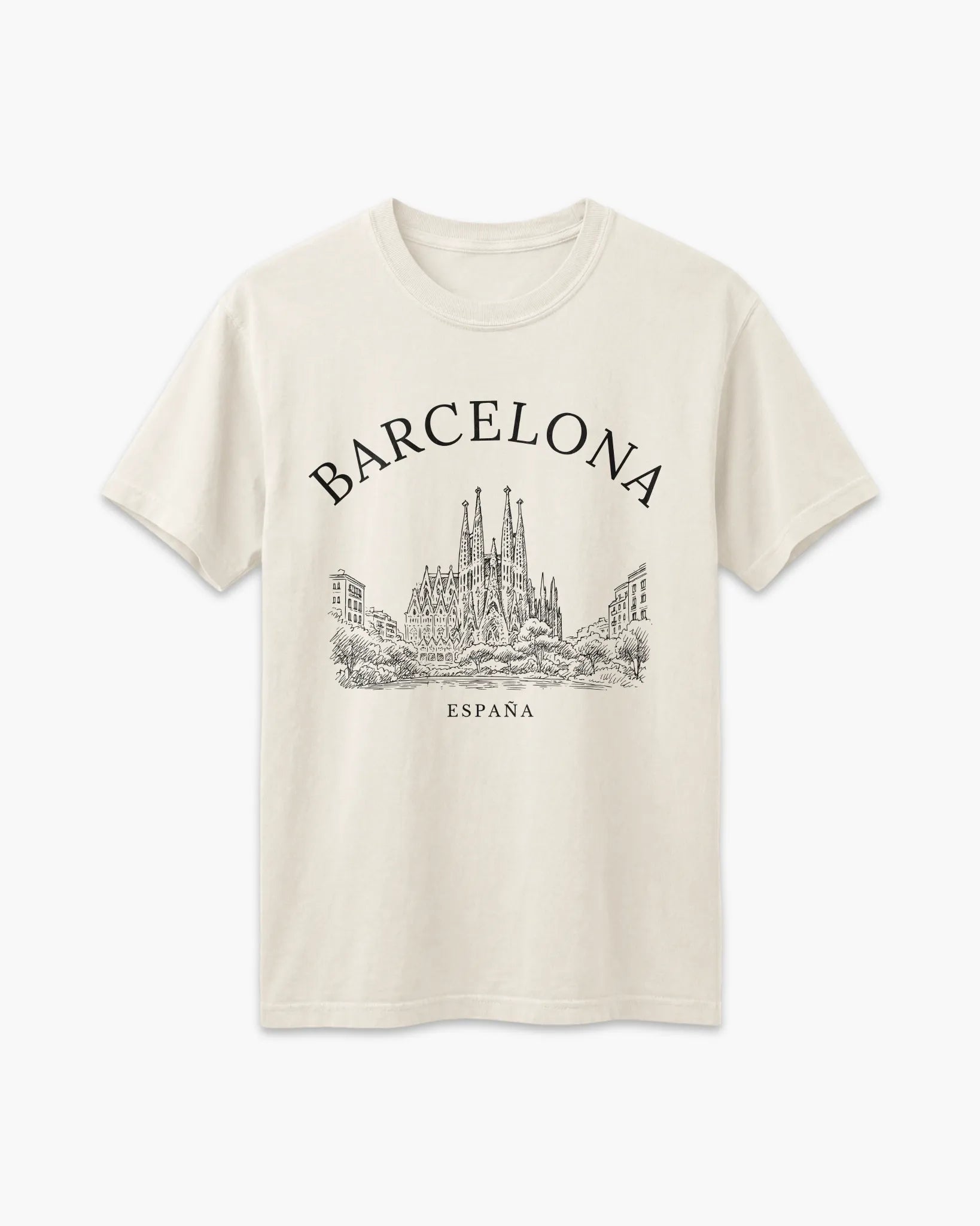 Barcelona Vintage Sketch T-Shirt