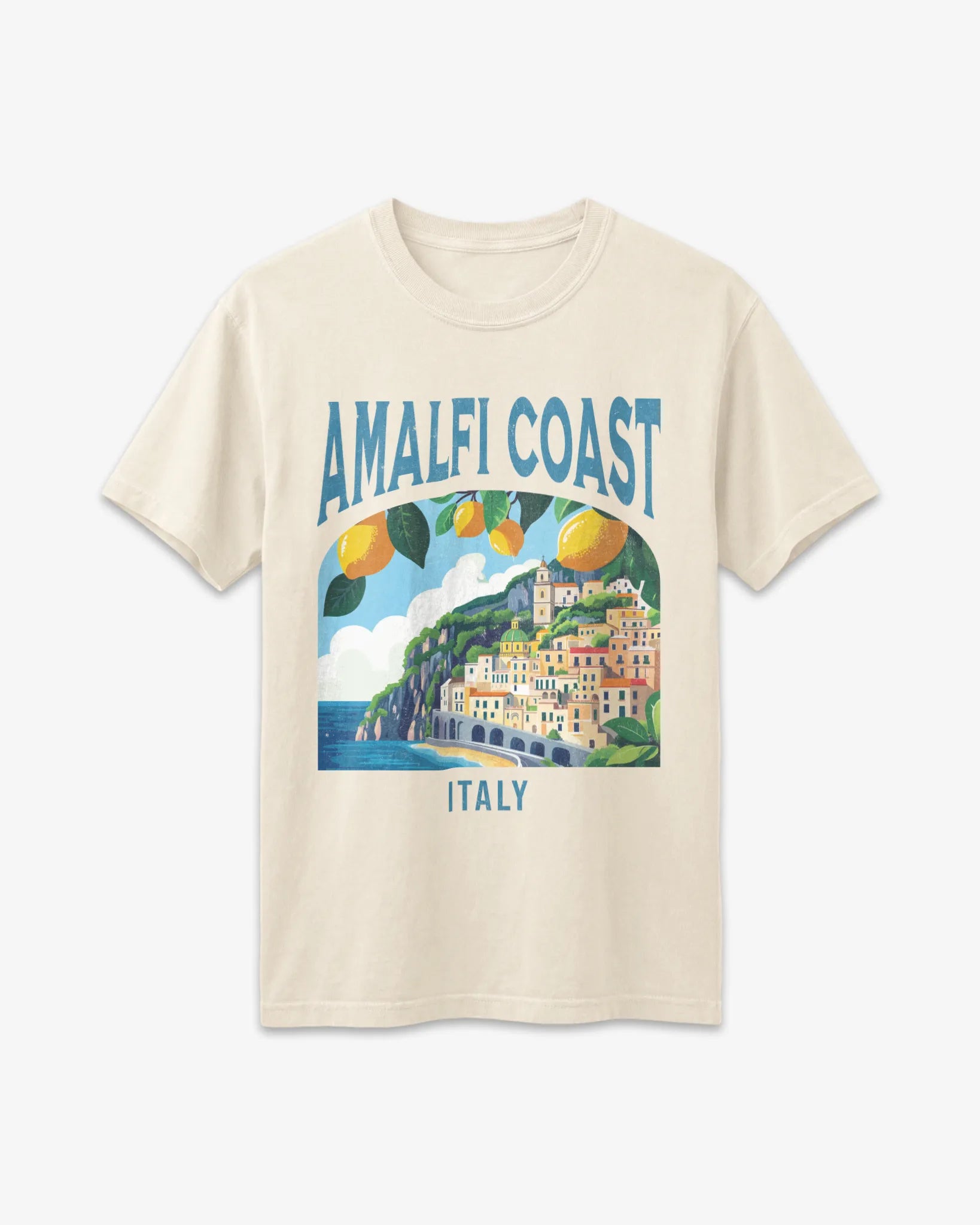 Amalfi Coast Italy Vintage Travel Poster T-Shirt