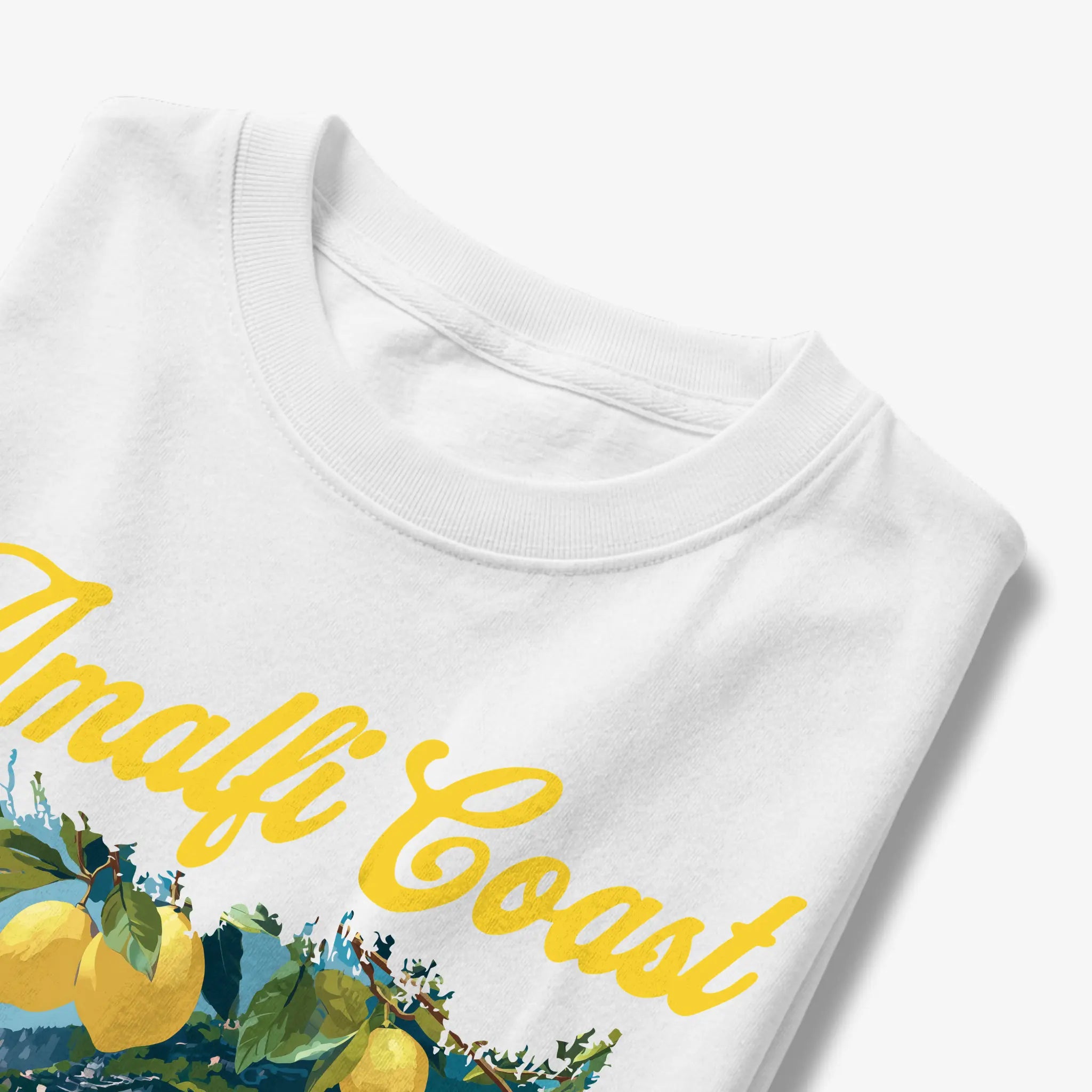 Amalfi Coast Italia Lemon Coastal Village Graphic T-Shirt