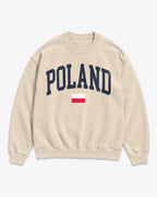Poland Collegiate Flag Sweatshirt