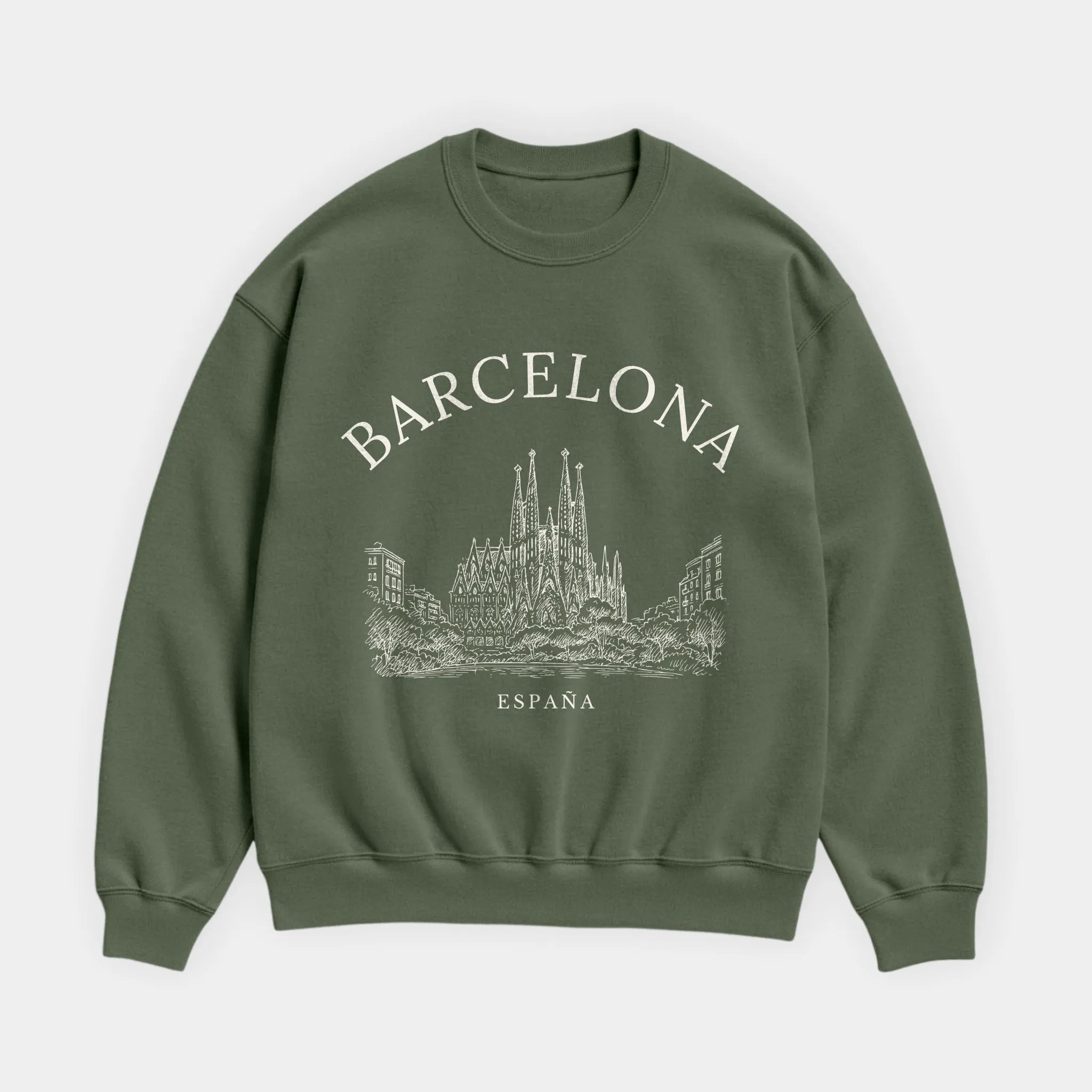 Barcelona Vintage Sketch Sweatshirt