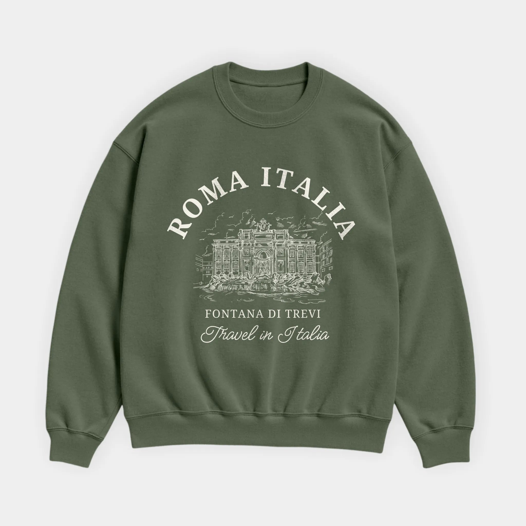 Trevi Fountain Vintage Sketch Sweatshirt