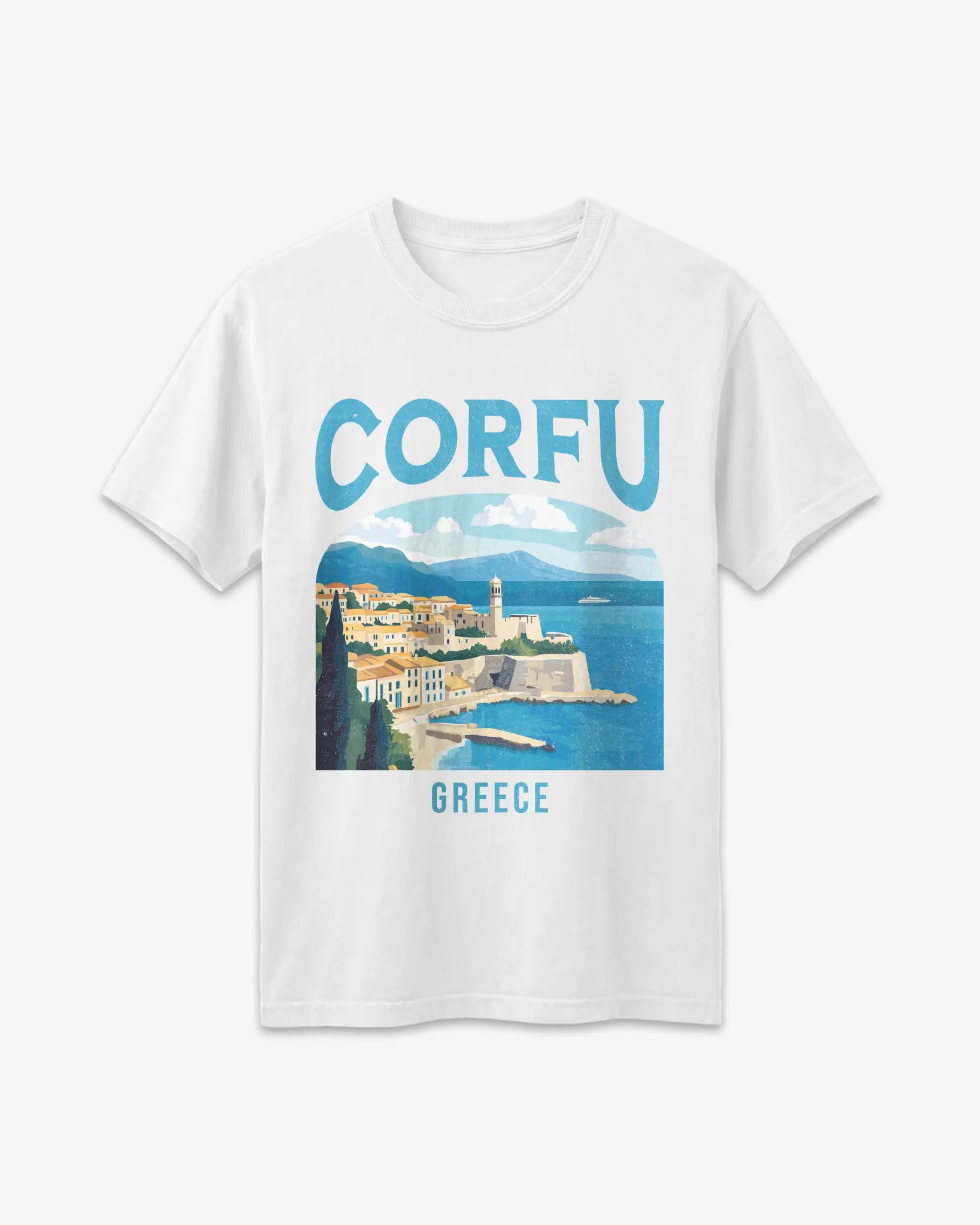 Corfu Greece Vintage Travel Poster T-Shirt