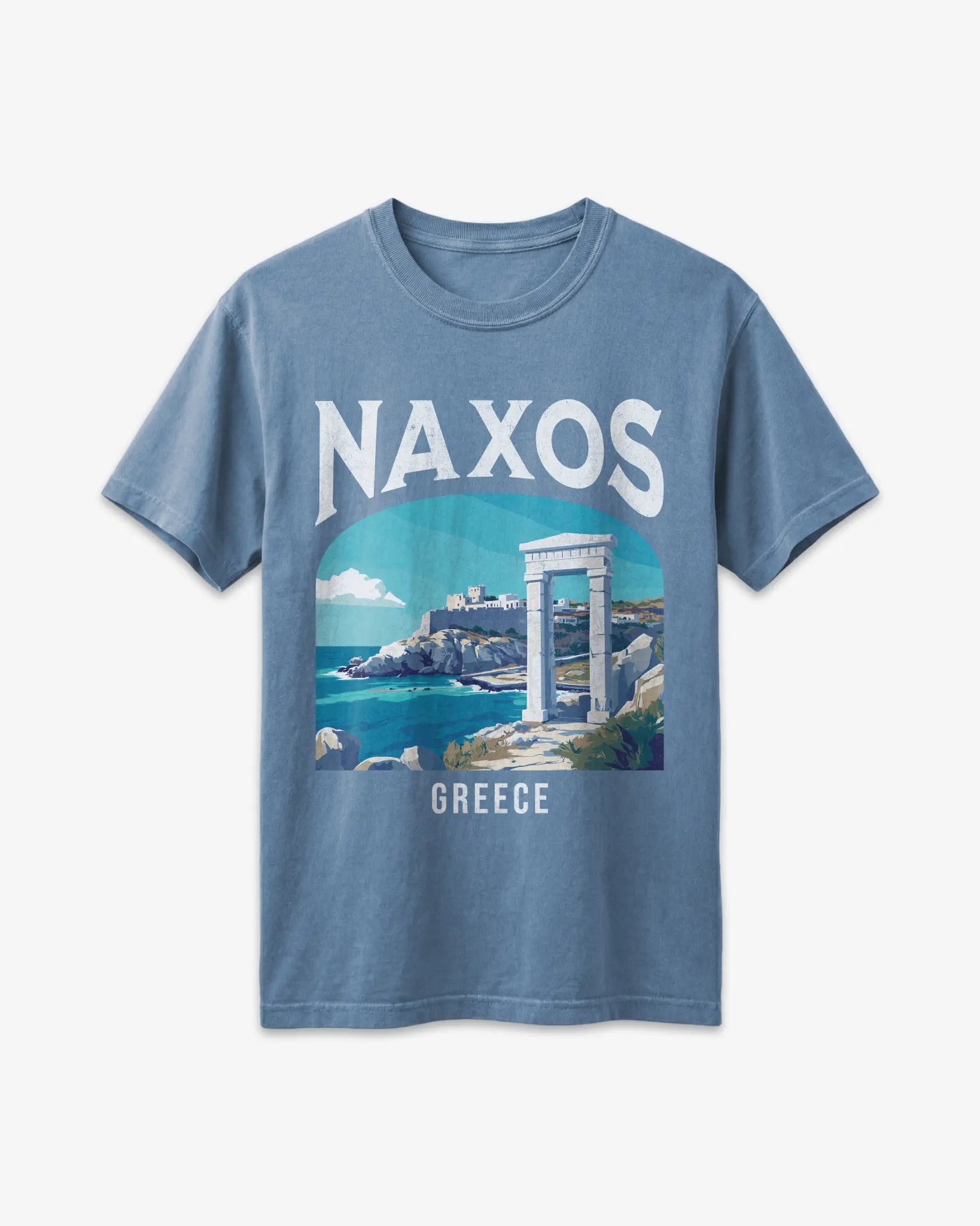 Naxos Greece Vintage Travel Poster T-Shirt
