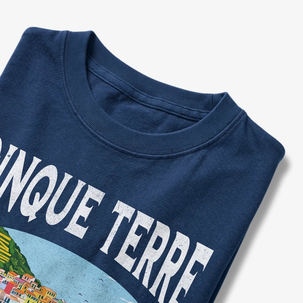 Cinque Terre Italy Vintage Travel Poster T-Shirt